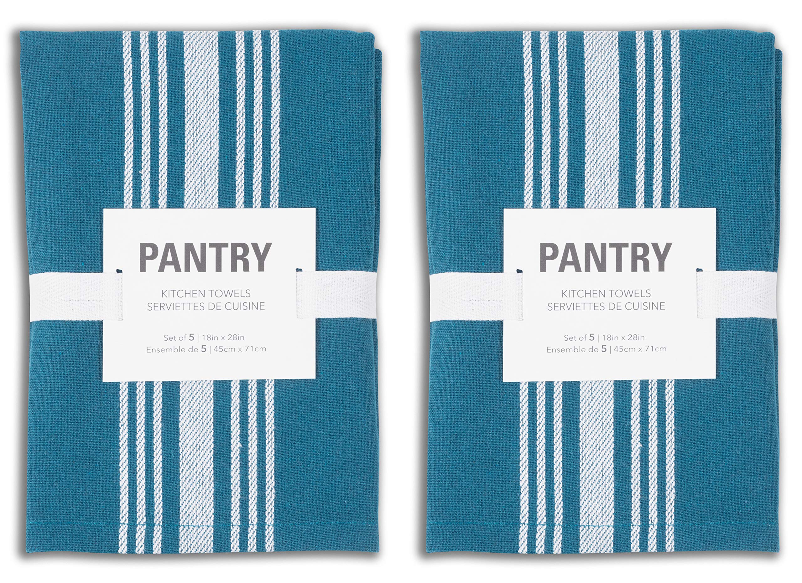 Kaf Home Soho Kitchen Dish Towel Set Of 10 | 18 X 28 Inch Tea Towels | Soft And Absorbent Mixed Set Of Flat Towels (Teal)