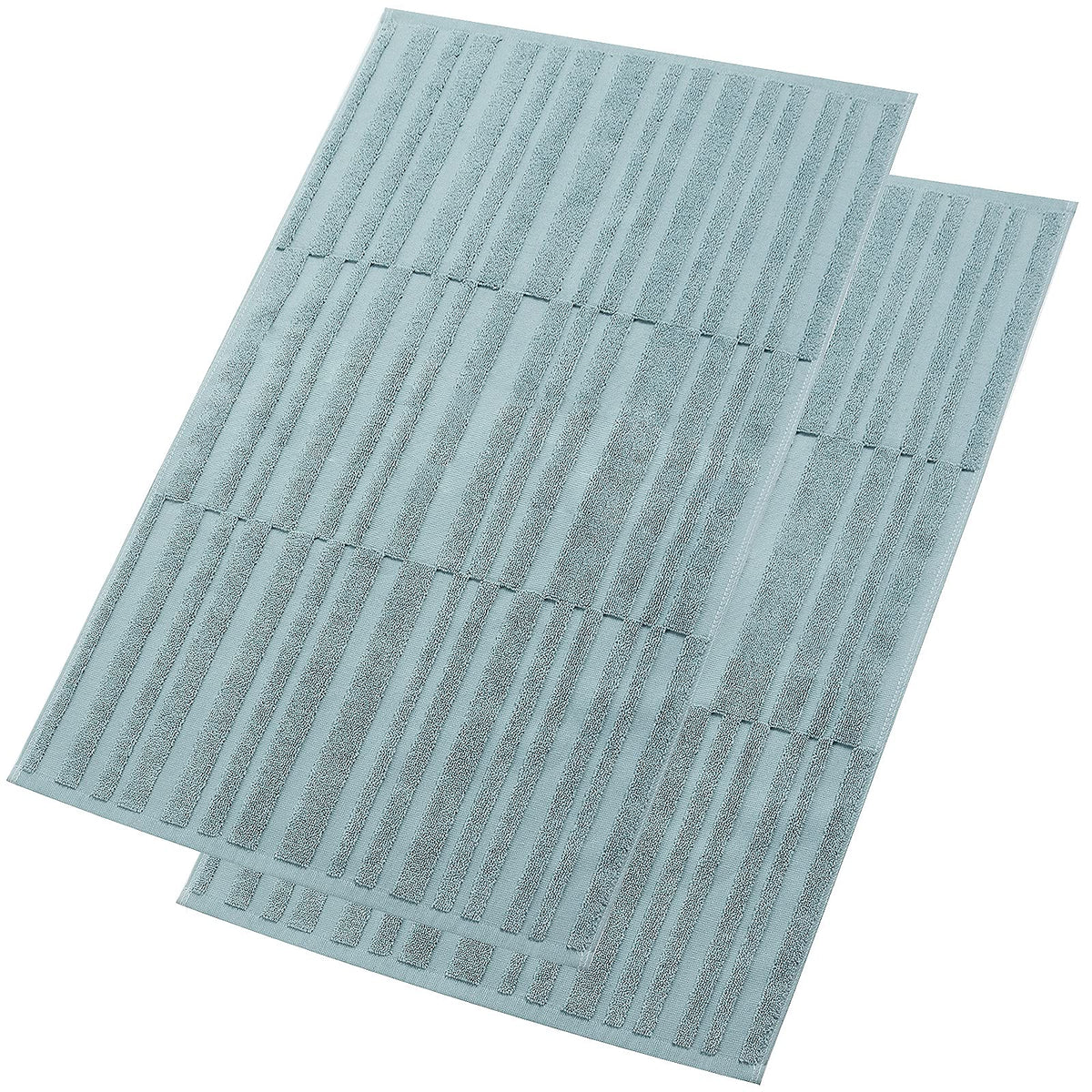 Semaxe Bath Mat For Bathroom 2-Pack, 100% Cotton Non-Slip Mats [Not A Bathroom Rug], Super Absorbent And Soft Floor Towels, Mach