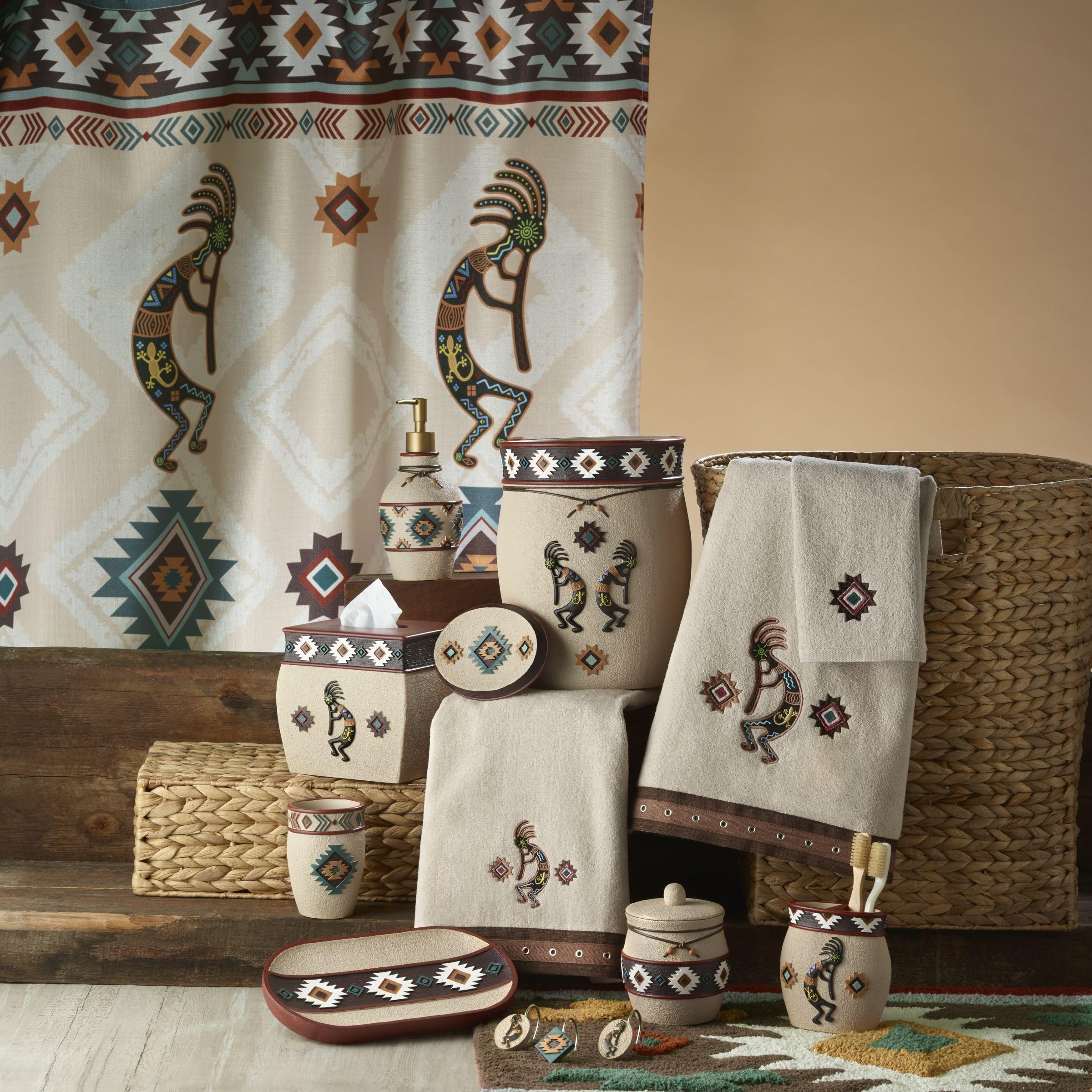 Avanti Linens - Tissue Box Cover, Decorative Home Decor (Navajo Dance Collection)