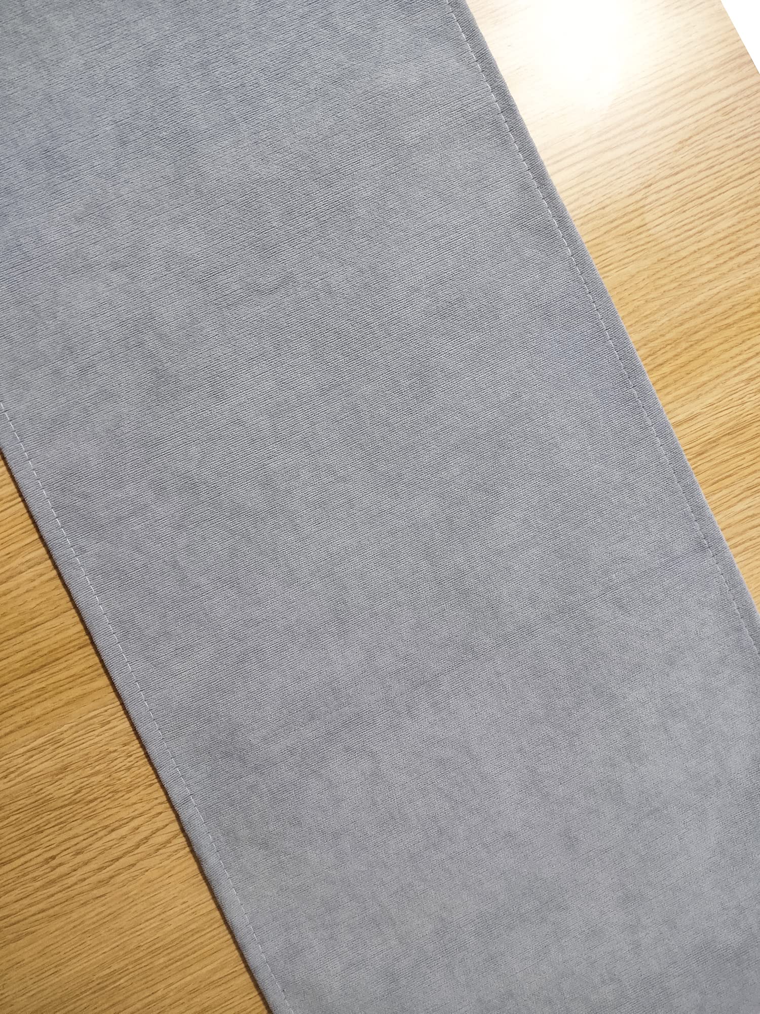 Comfeeling Modern Neutral Table Runner 72 Inch Long, Thick Grey Dresser Scarf With Anti-Slip Design For Daily Use All Season Hol