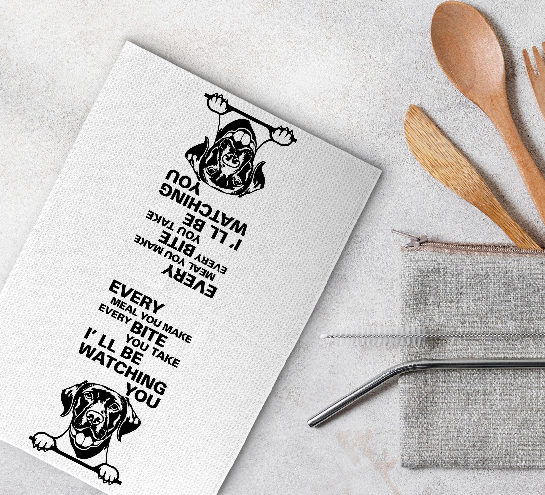 Dwept Every Meal You Make Every Bite You Take Kitchen Towels, Funny Hand Towels, Dog Decorative Towels, Golden Retriever Decor,