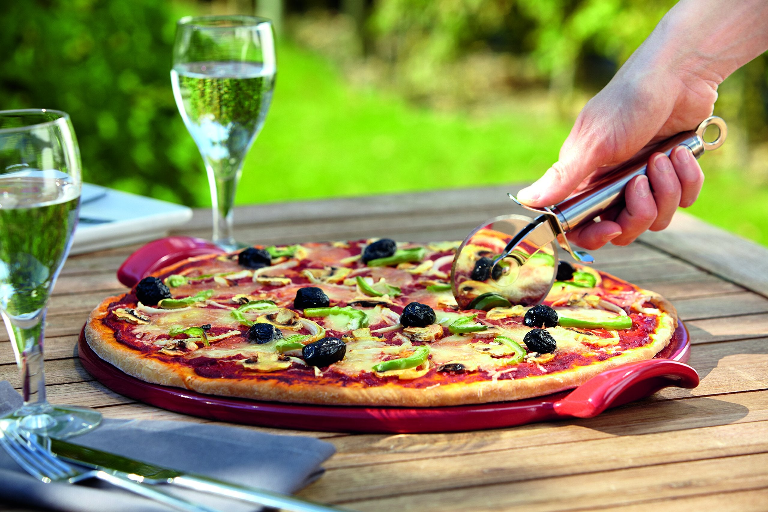 Emile Henry Flame Top Pizza Stone, 14.5'', Figue