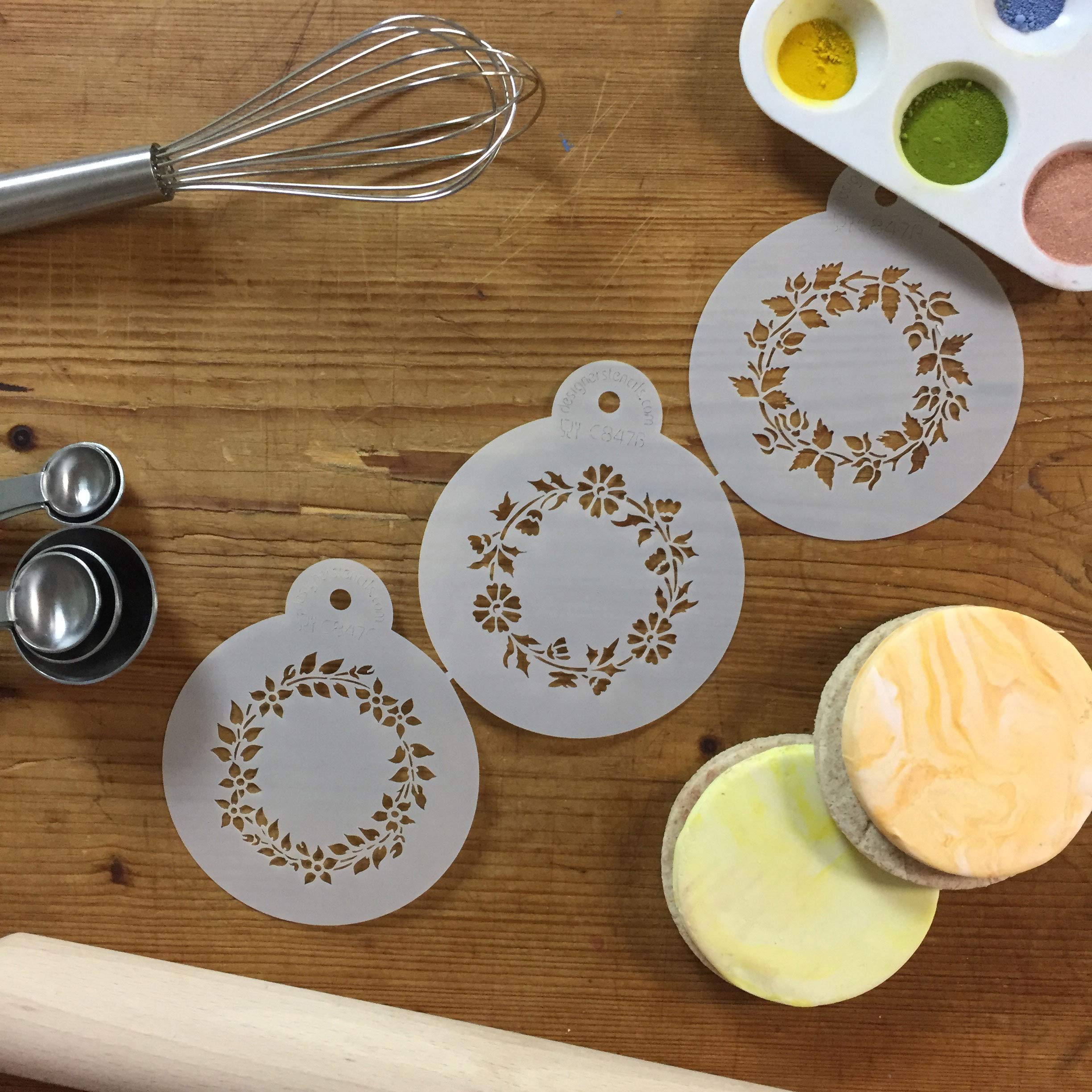 Flower Chain Cookie Stencil Set By Designer Stencils