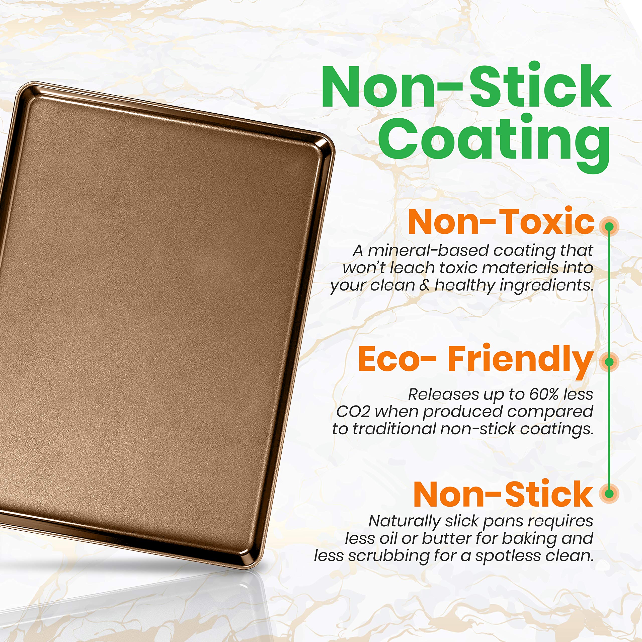 Nutrichef Nonstick Xl Cookie Sheet Baking Pan, Extra Large 22 Inch X 16 Inch, Carbon Steel Oven Baking Sheet For Cookies & Pastr