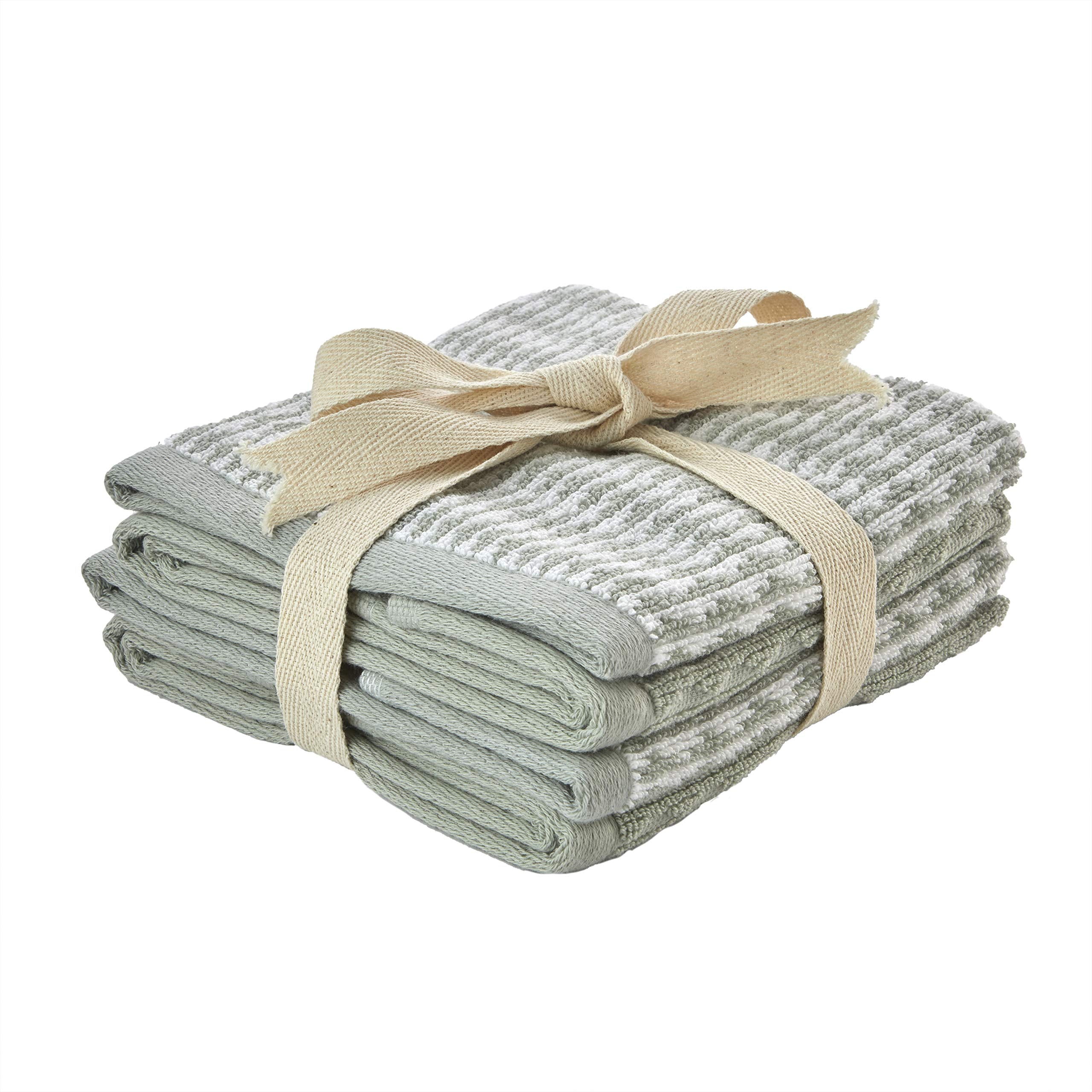 Skl Home By Saturday Knight Ltd. Longborough Washcloth (4-Pack), Sage, 12X12