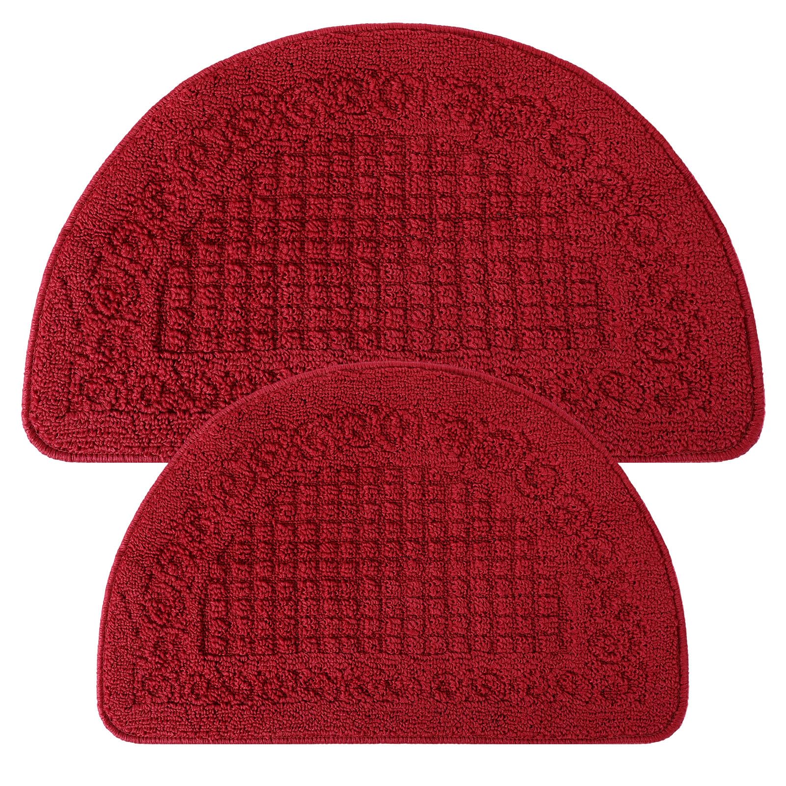 Drydiet 2 Pcs Red Kitchen Rugs 15 X 22 Inches 18 X 30 Inches Kitchen Mats Non Skid Washable Doormat Indoor Entrance Absorbent St