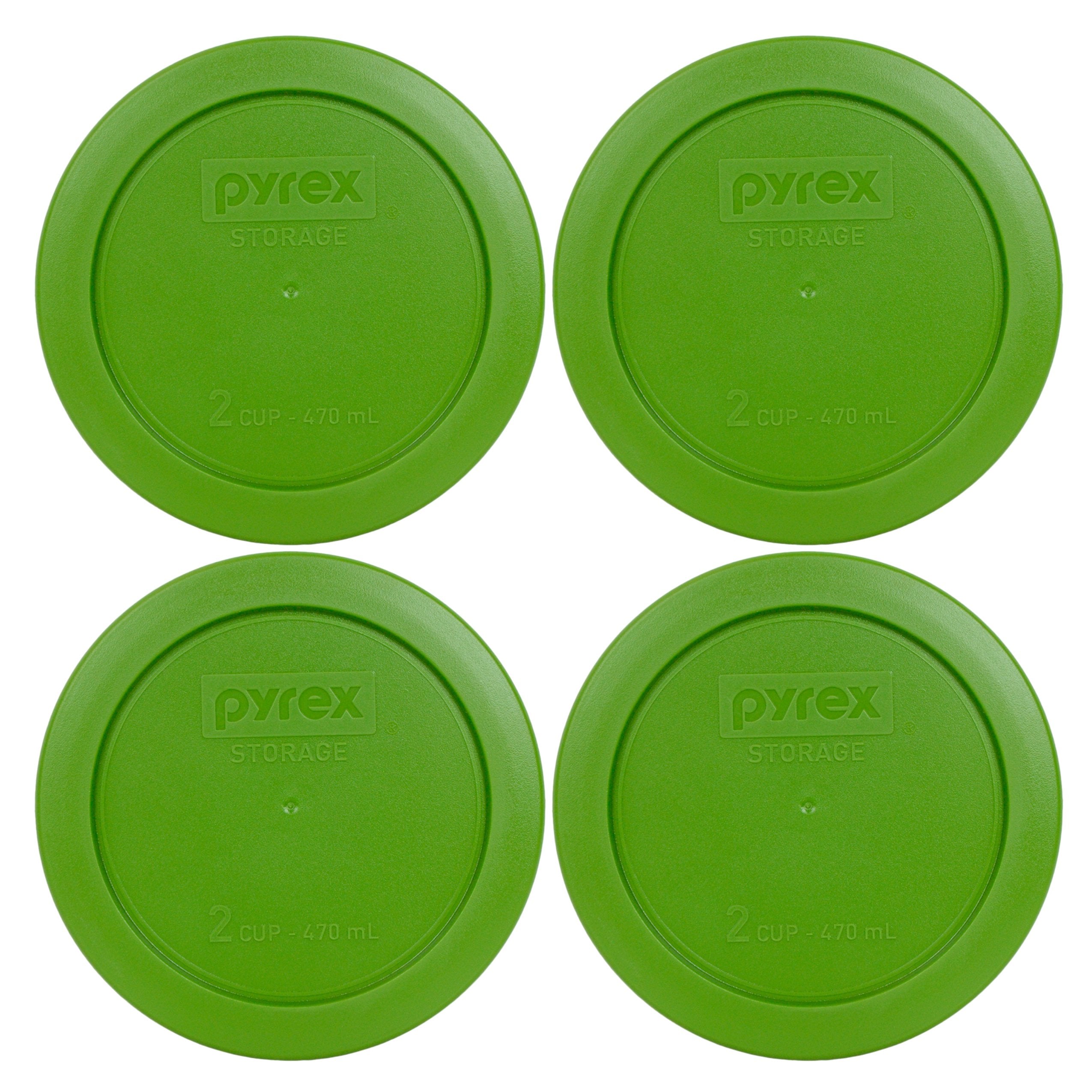 Pyrex Bundle - 4 Items: 7200-Pc 2-Cup Green Plastic Food Storage Lids