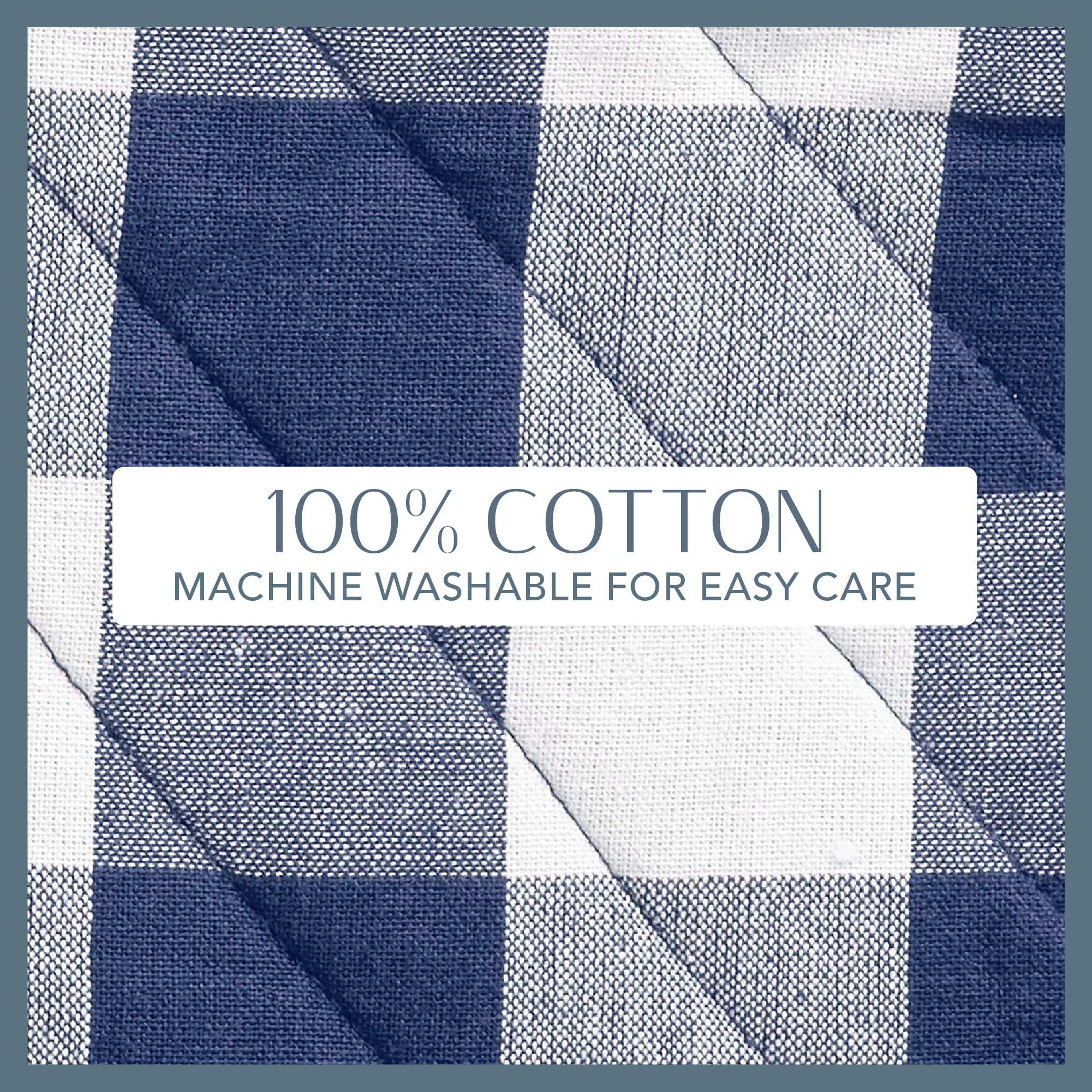 Elrene Home Fashions Farmhouse Living Buffalo-Check Oven Mitt Set, Rustic Kitchen Accessories And Essentials, Set Of 2, 13'' X 6