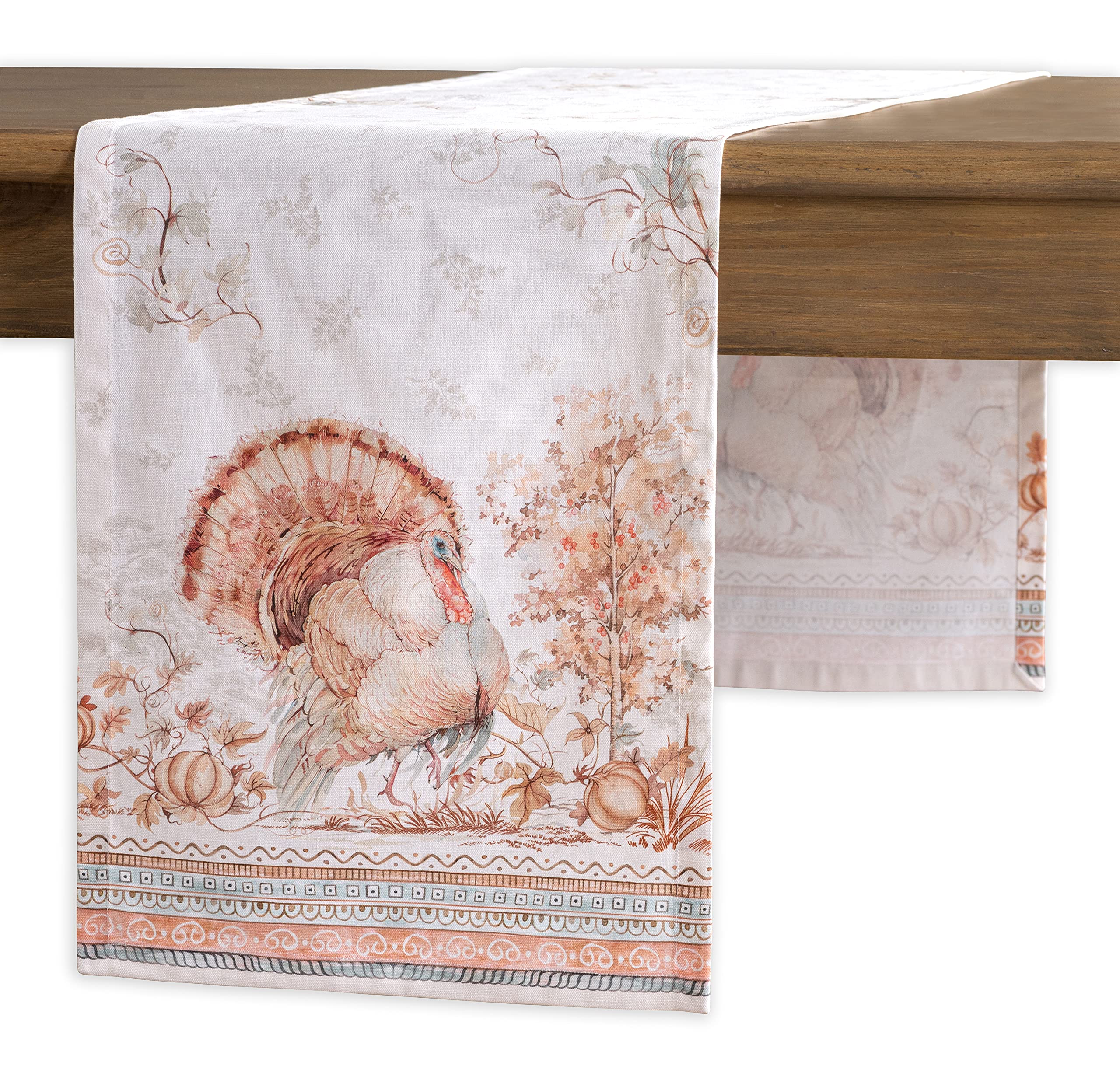 Maison D' Hermine Tablerunner 100% Cotton 14.50Inch X 72Inch Decorative Table Runner Table Runners, Dining, Holidays, Buffet, Gi