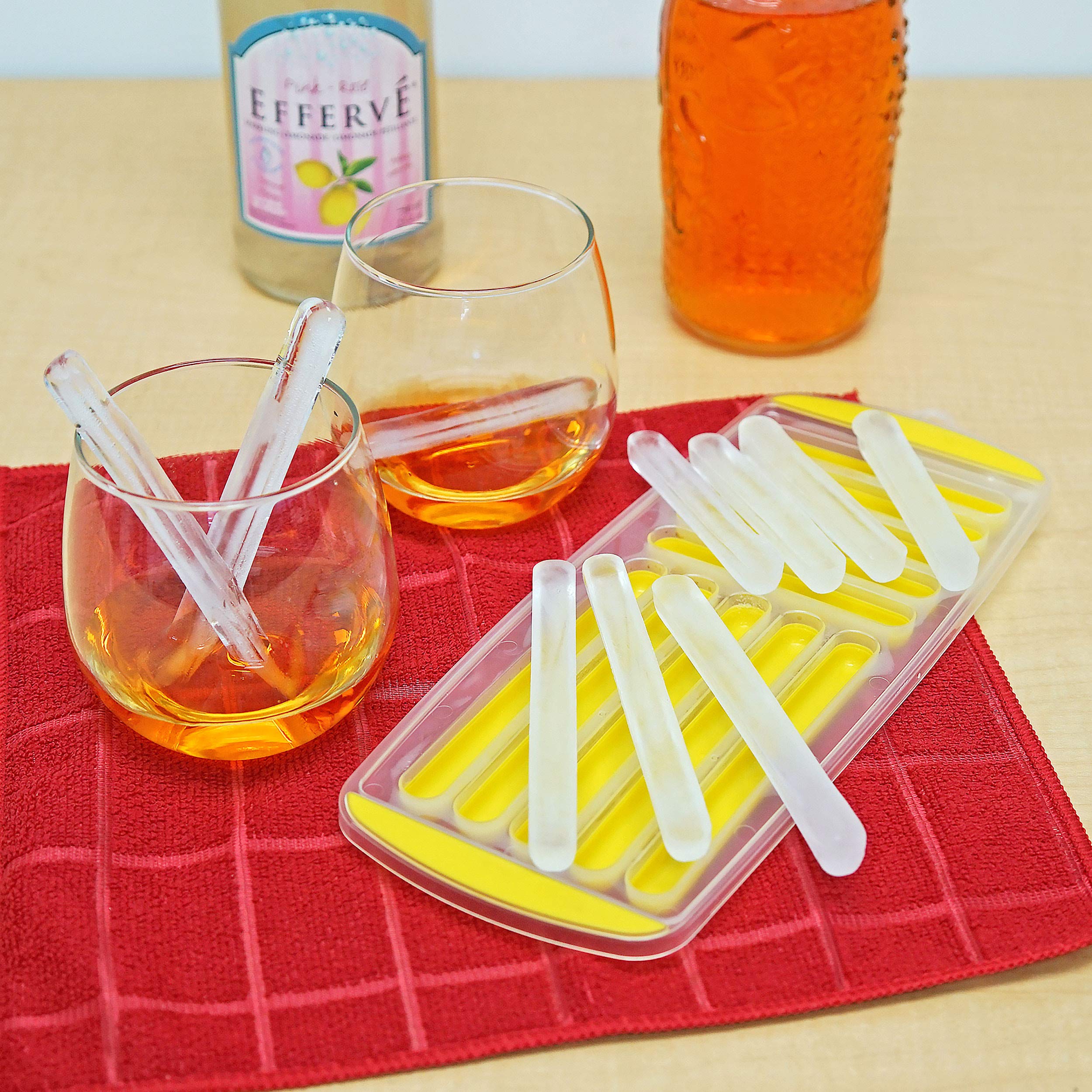 Skinny Stick Ice Tray, Makes 10 Cubes - Southern Homewares - Thin Drink Cooler Mold For Water Bottles