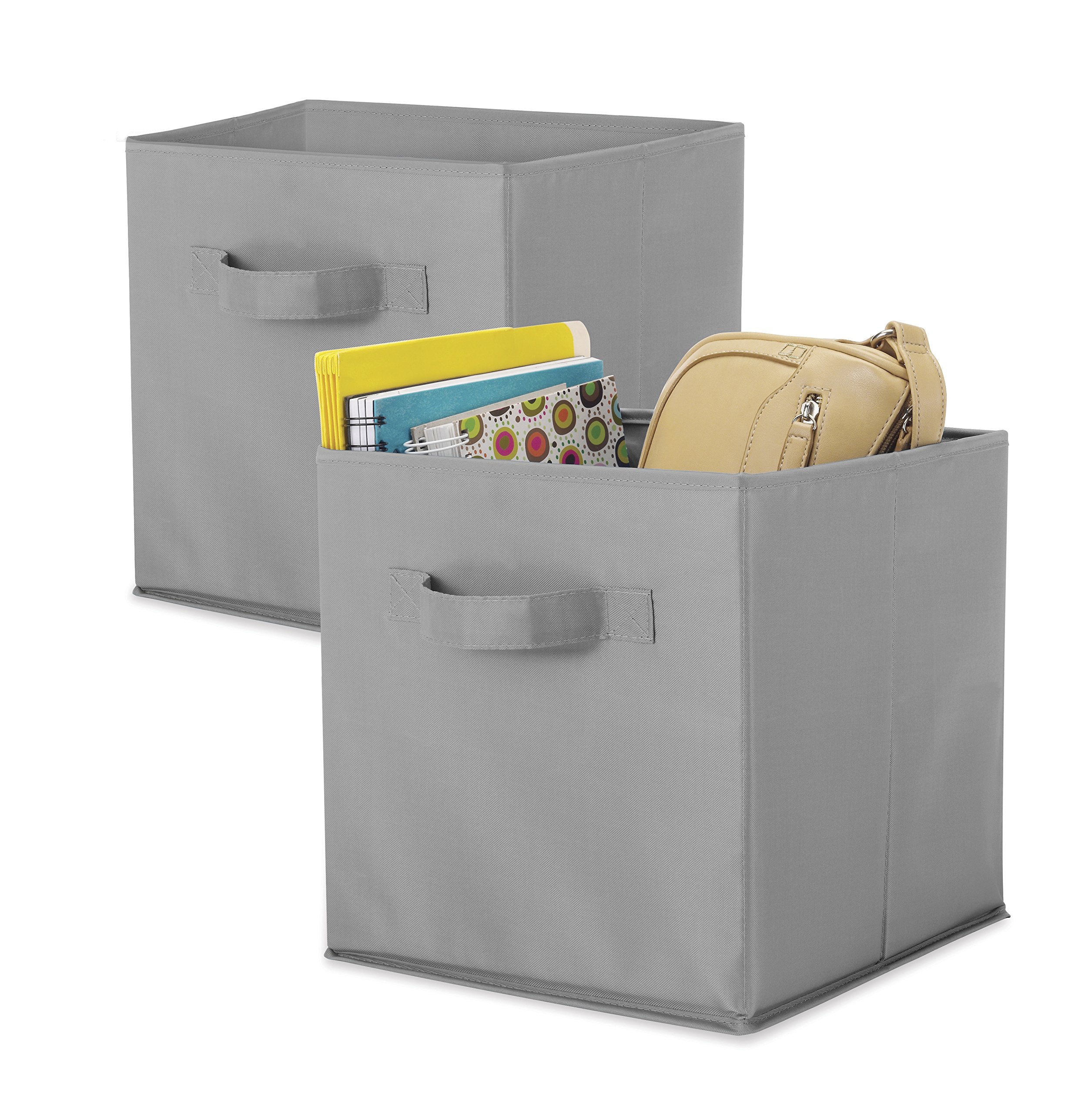 Whitmor Collapsible Cubes - 10.5 x 10.5 x 11 inches - Gray - Set of 4