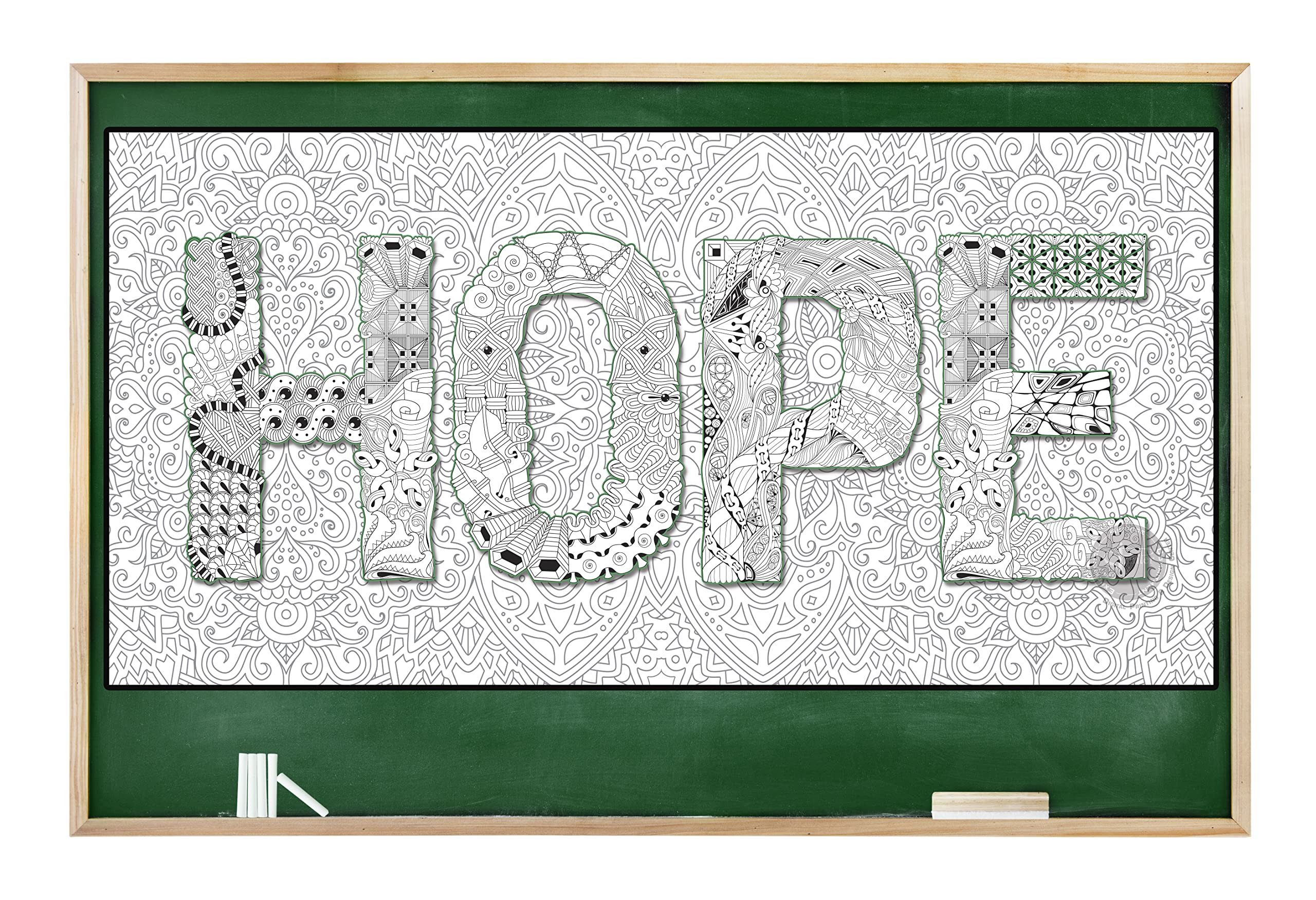 Giant Coloring Poster for Kids and Adults - Creative Fun for Classrooms  Care Facilities  Schools  Groups and Families (Hope  24 in x 48 in)