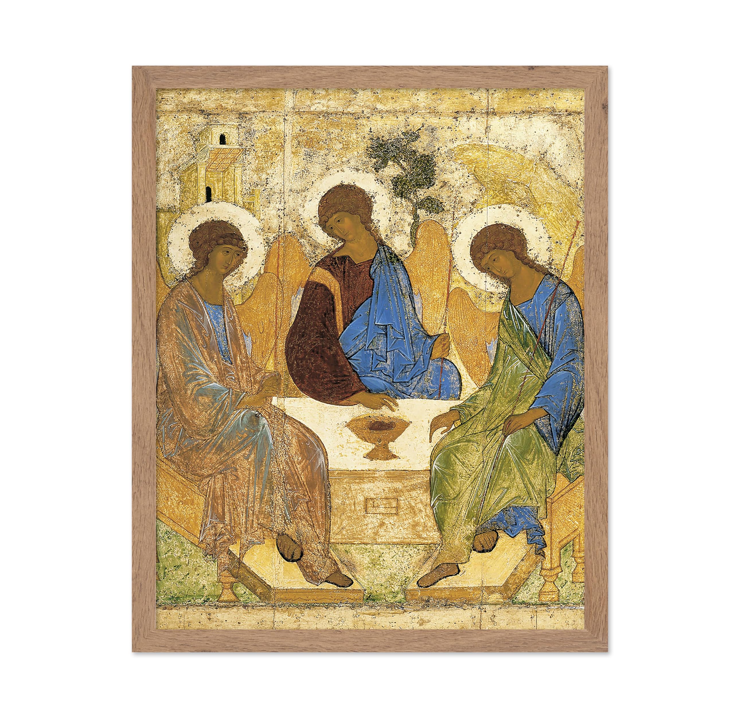 Poster Master Vintage Illustration Poster - Retro Byzantine Print - Gift for Religious, Friend - Holy Trinity, Orthodox, Catholi