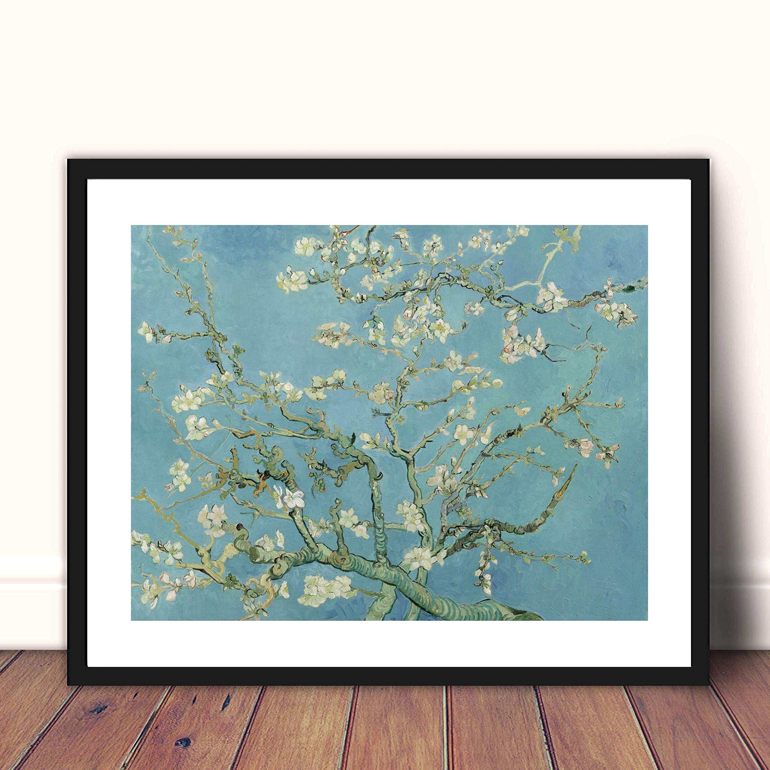 Almond Blossom Framed Wall Art By Vincent Van Gogh | Famous Painting Reproduction Almond Blossom | Premium Gallery Wall Mount De