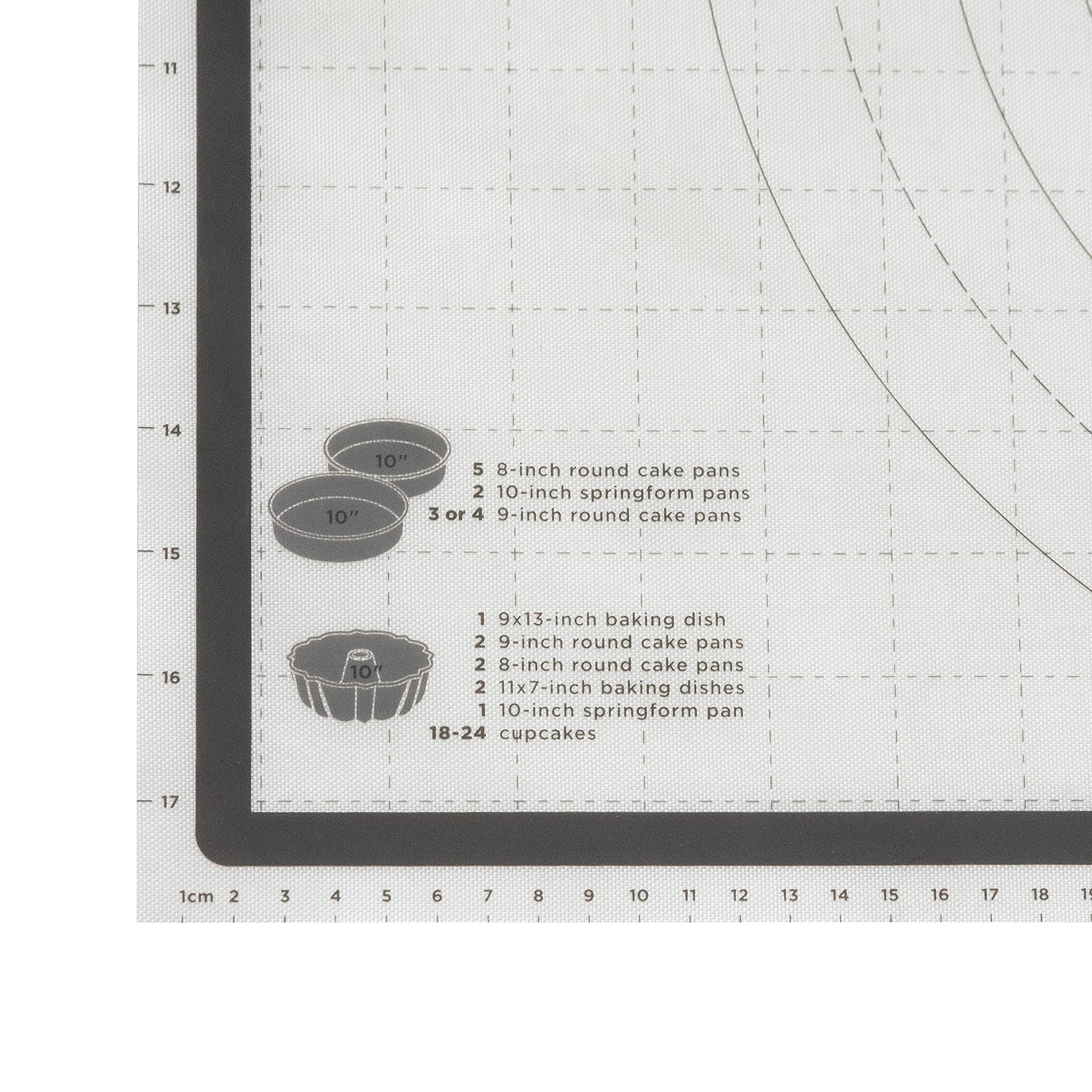 Tovolo Truebake Sil Pastry Mat W/ Reference Marks For Baking, Food And Meal Prep, Cooking And More 25'' X 18''