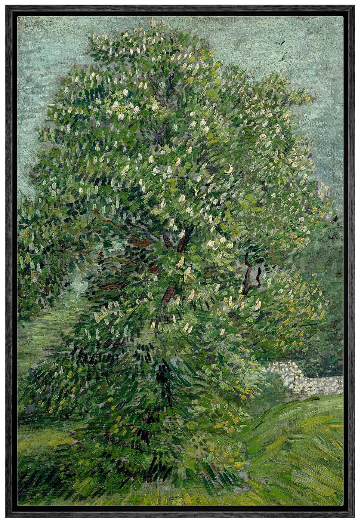 Wall26 Framed Canvas Print Wall Art Horse Chestnut Tree In Blossom By Vincent Van Gogh Nature Wilderness Illustrations Decorativ
