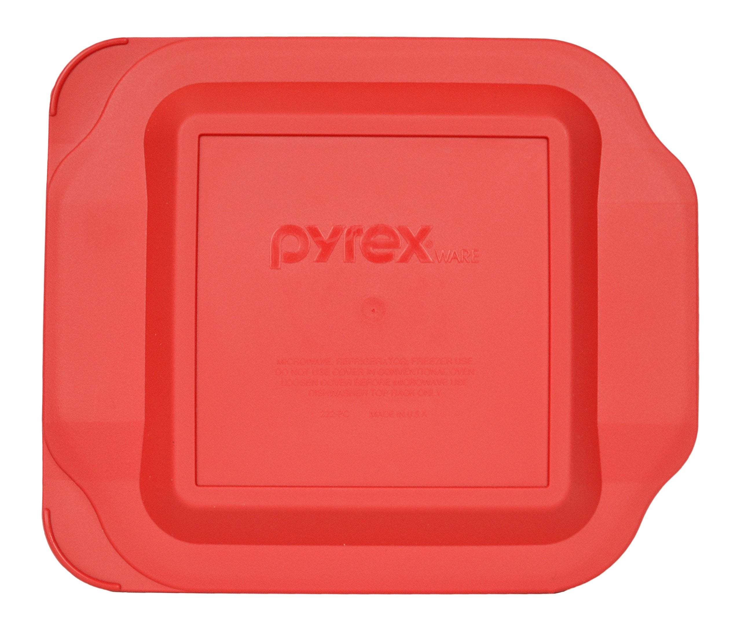 Pyrex (1) 222-Pc 2Qt Red Lid, (1) 232-Pc 2Qt Red Lid, (1) 233-Pc 3Qt Red Lid Made In The Usa