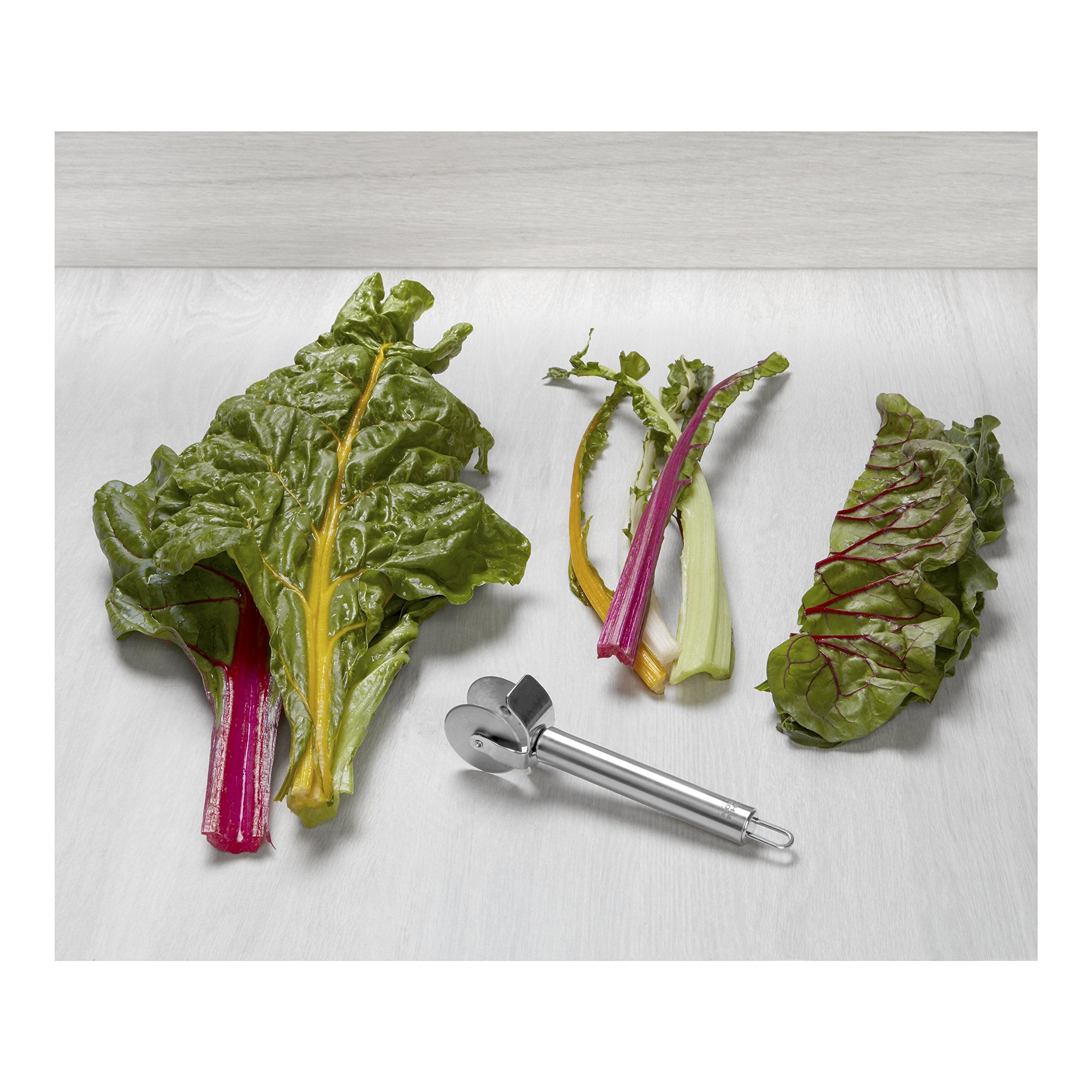 Kuhn Rikon, Stainless Leafy Greens Zipper Stainless Steel Stem Removing Tool, 7''