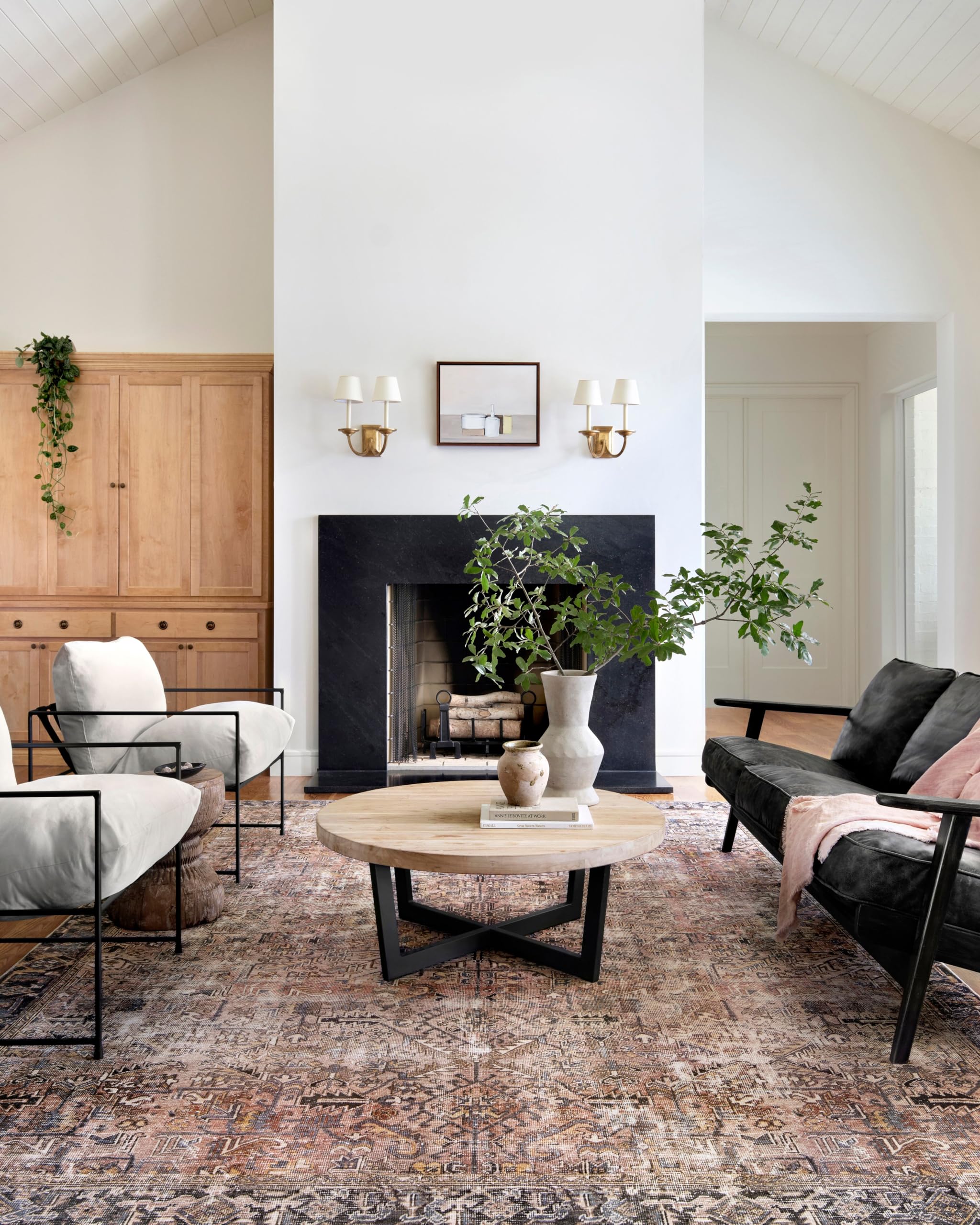 Loloi Chris Loves Julia x Jules Collection, Terracotta & Multi 2-3 x 3-9 Area Rug - Vintage Accent Rugs for Living Room, Bedro