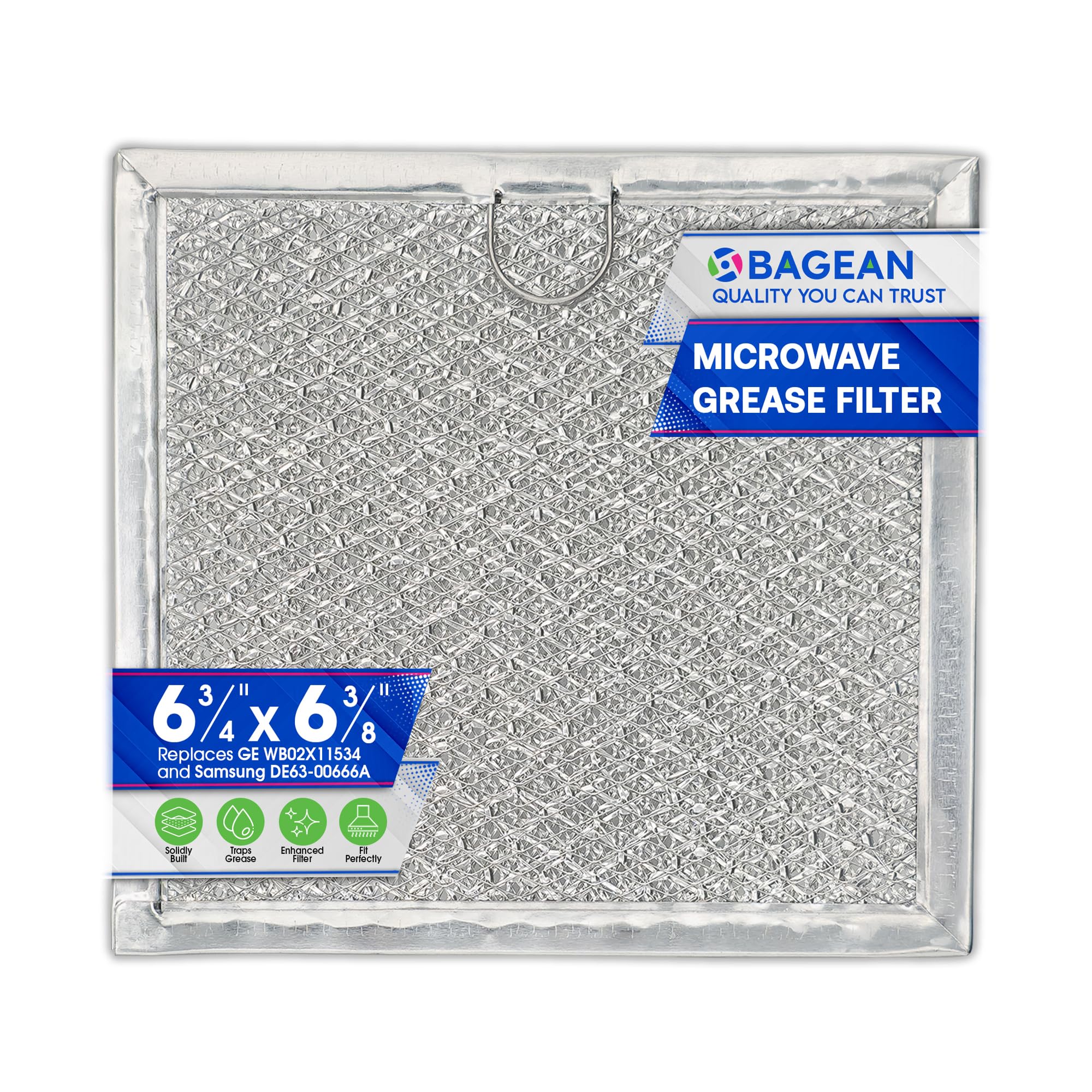 Microwave Filter replacement 6.81 x 6.34 Fits GE WB02X11534 Samsung DE63-00666A Microwave Grease Filter - Freshens and Filters K