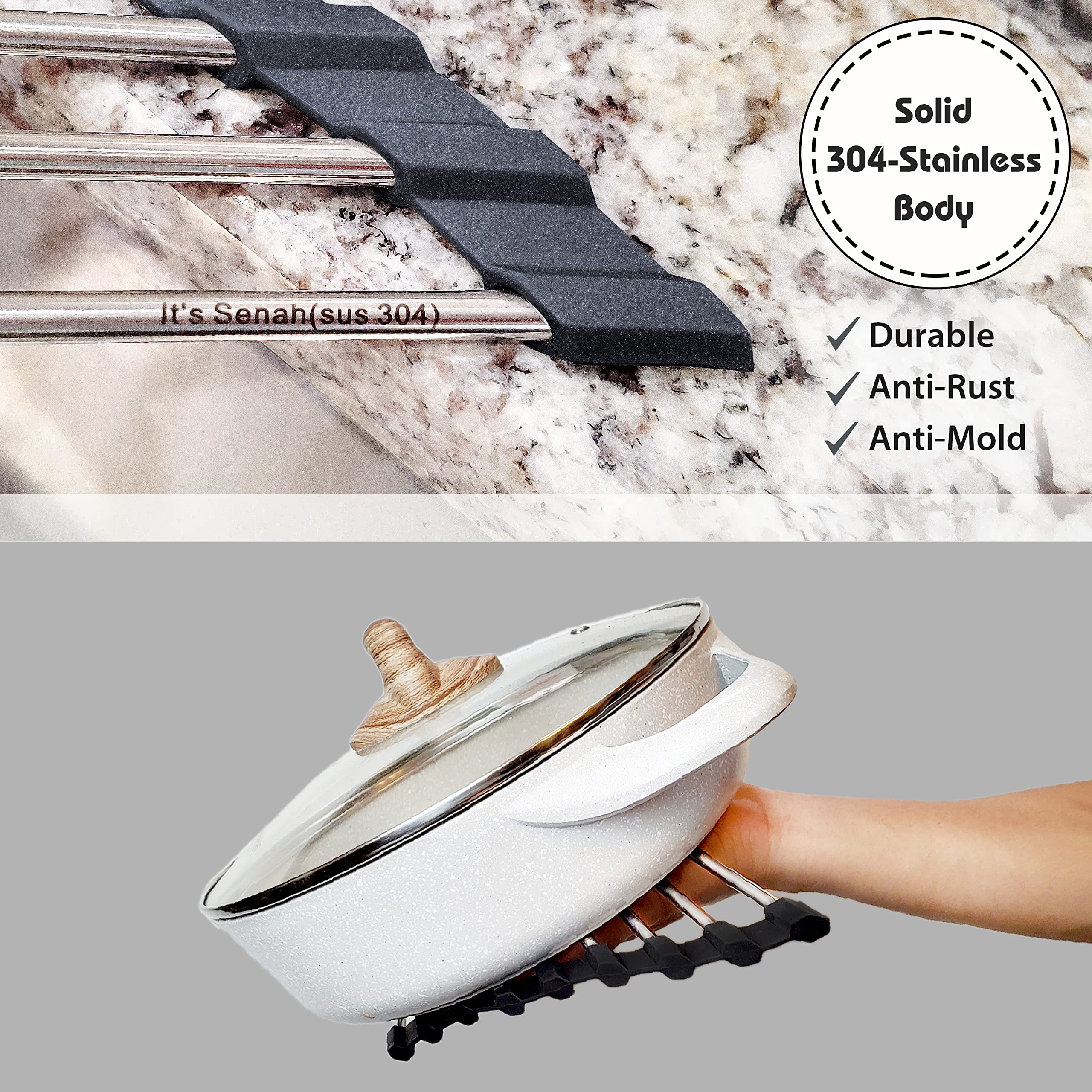 Roll Up Sponge Holder For Counter, Sink Organizer For Kitchen, Bathroom, Laundry Room, 304-Stainless Steel Sink Organizer For Sp