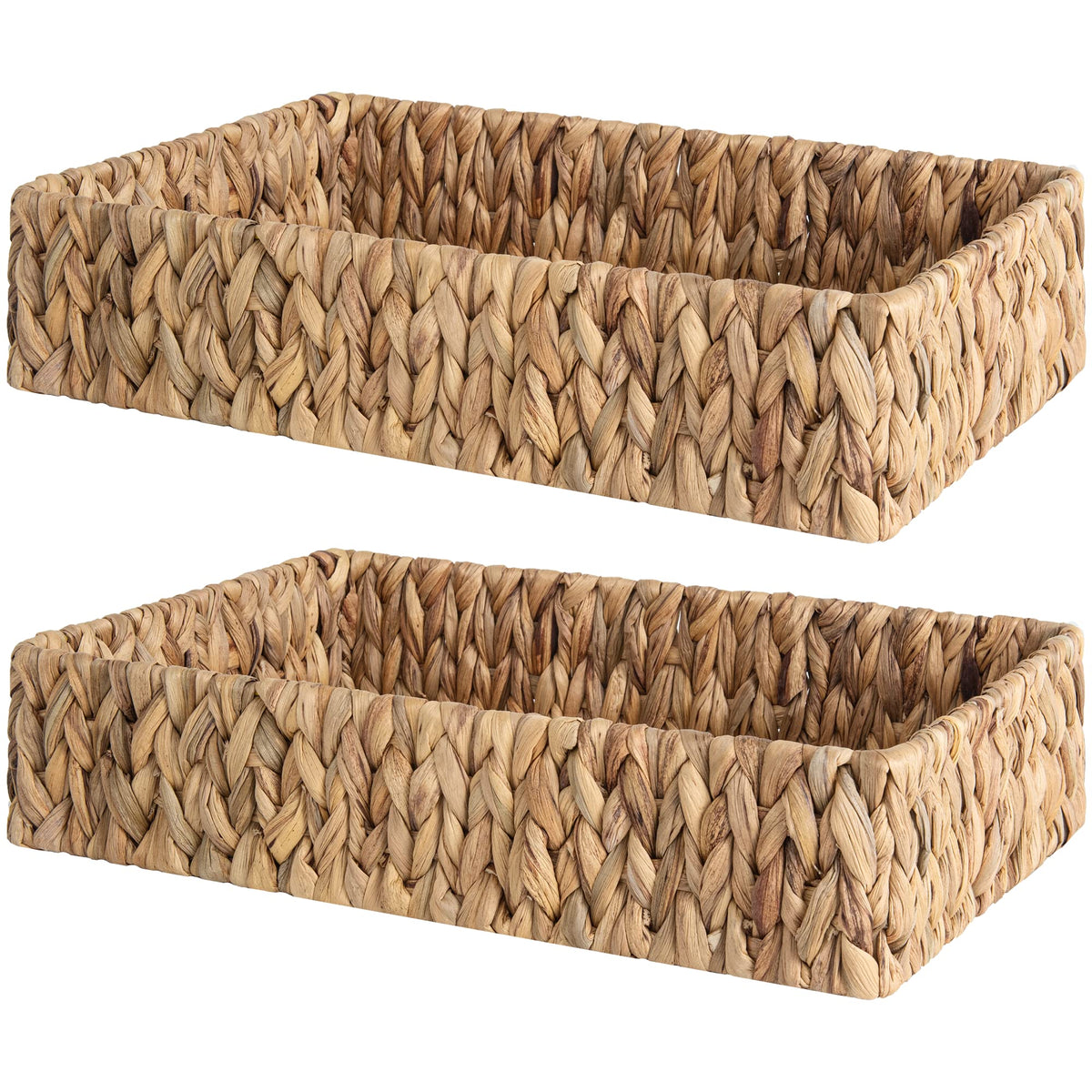 Storageworks Large Toilet Basket Tank Topper, Toilet Paper Basket For Bathroom, Water Hyacinth Storage Basket For Toilet Tank To