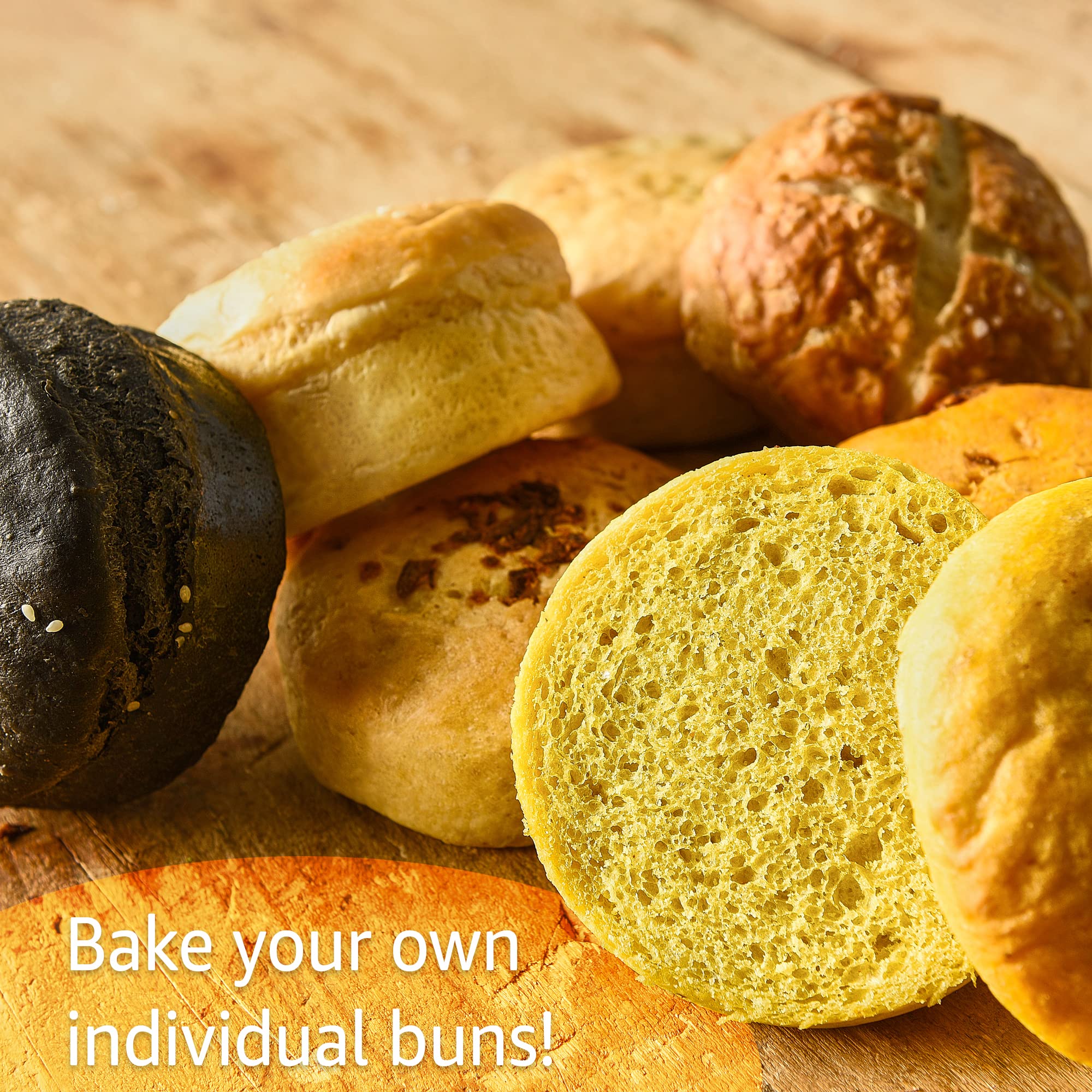 Lurch Germany Flexiform Non Stick Silicone Hamburger Bun Baking Pan | Perfect Mold For Little Cakes Or Bread | 6 Cavities For Bu