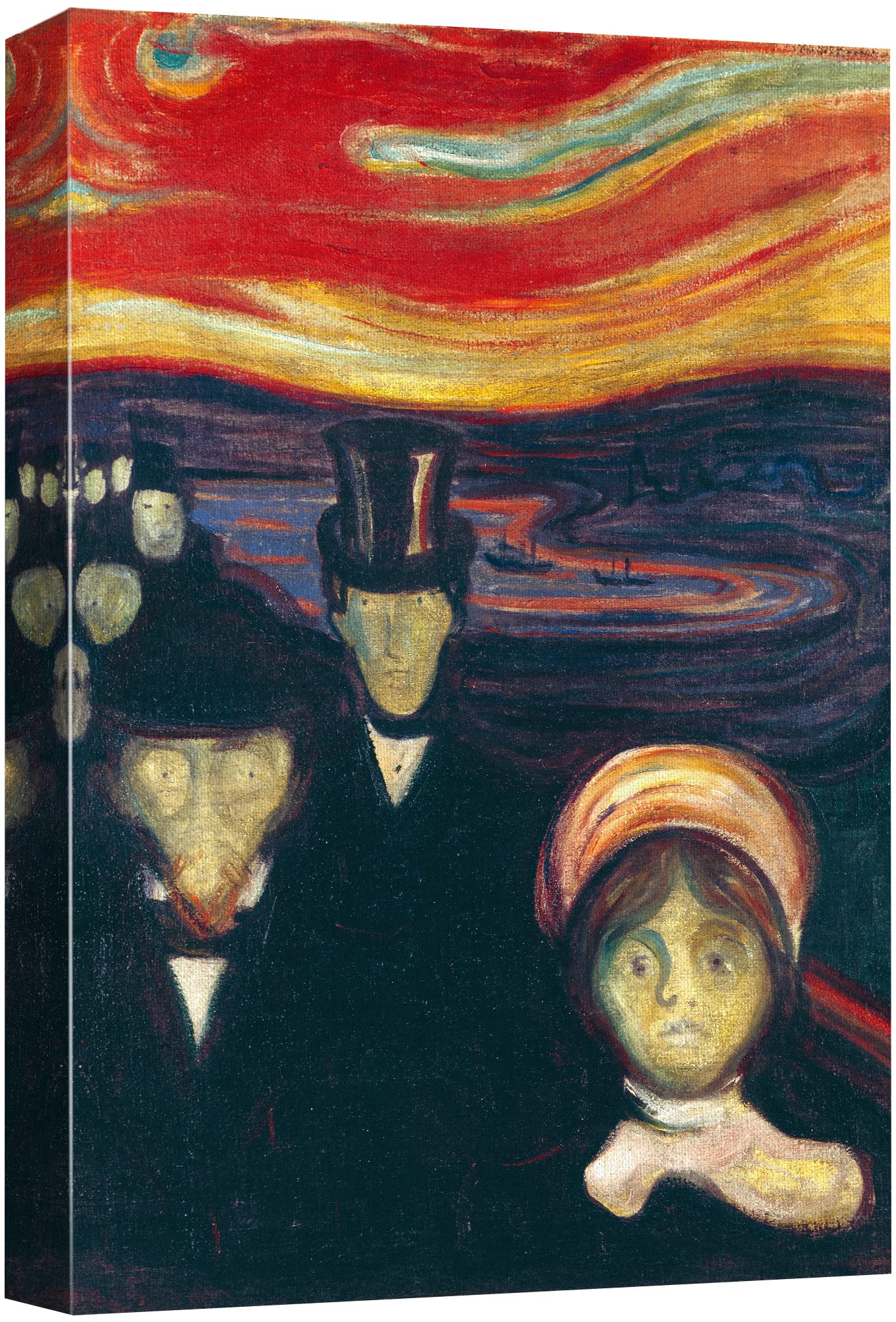 Wall26 Canvas Print Wall Art Anxiety By Edvard Munch People Historic Illustrations Fine Art Traditional Scenic Colorful Dark For