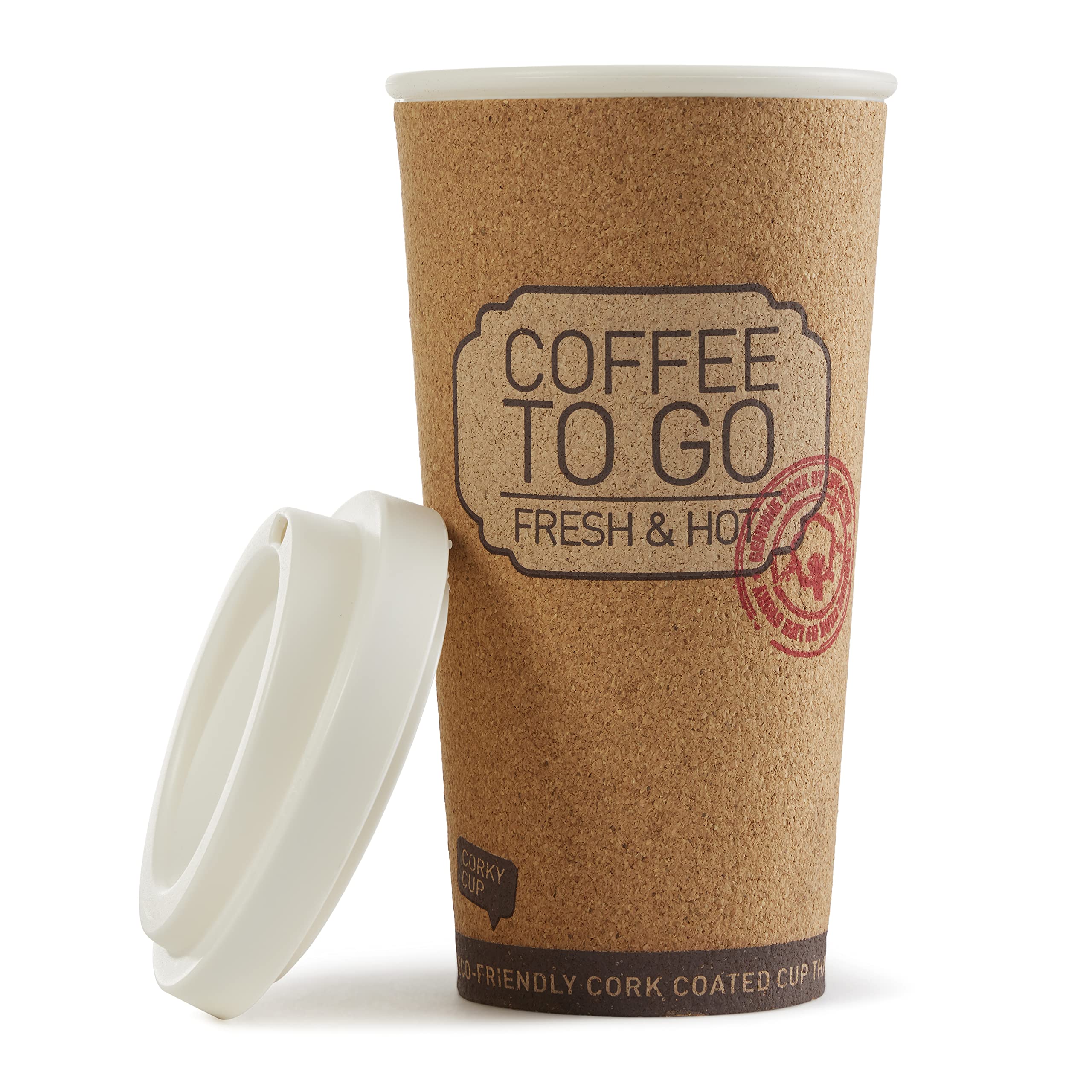 Life Story Corky Cup Reusable 16 Oz Insulated Travel Mug Coffee Thermos (2 Pack)