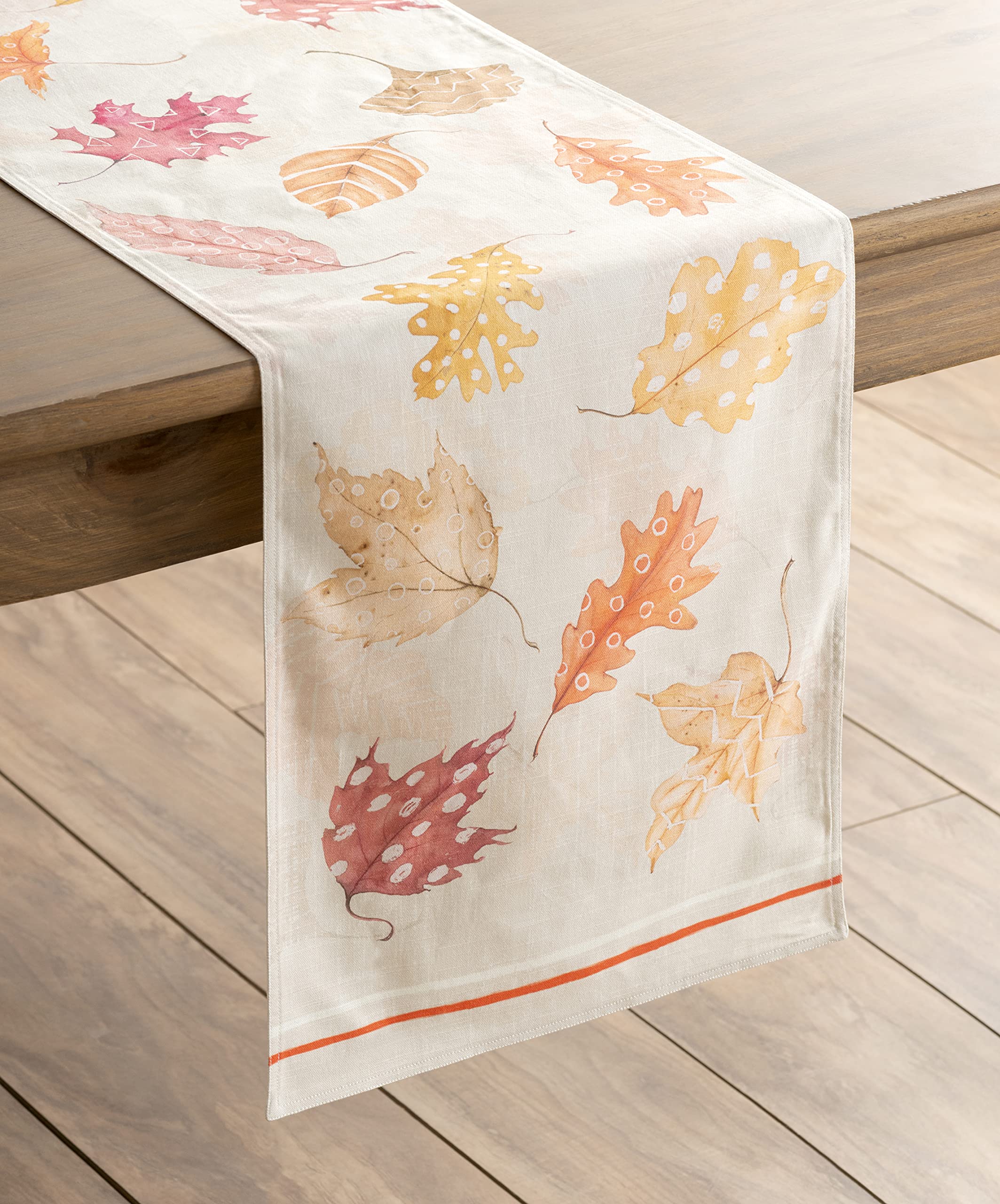 Maison D' Hermine Tablerunner 100% Cotton Table Runner Decorative Table Runners, Home, Buffet & Camping, Colors Of Autumn (Doubl