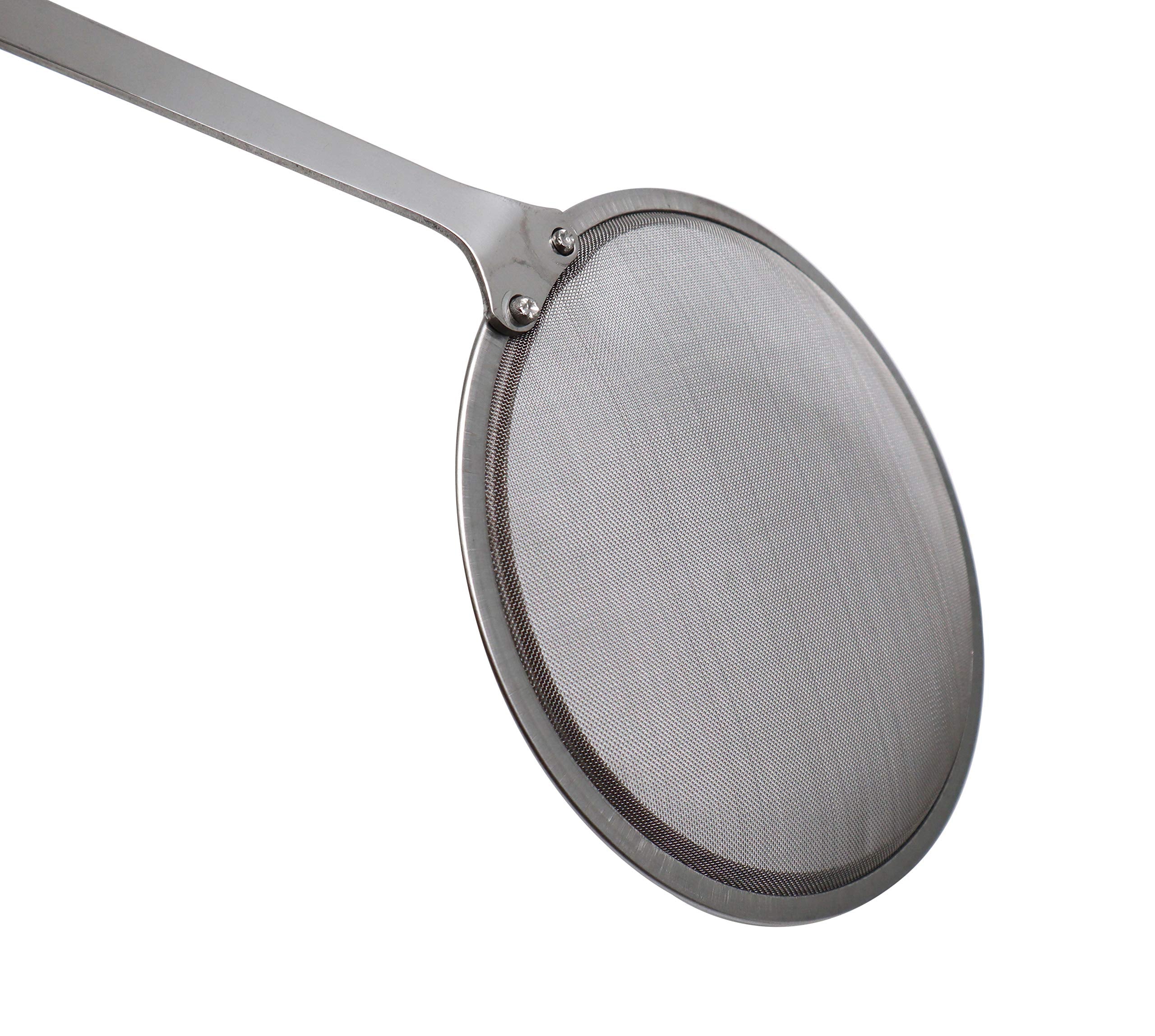 Eiks 2 Packs Fine Mesh Skimmer Ladle For Grease, Gravy And Foam, With 9 Inches Long Handle
