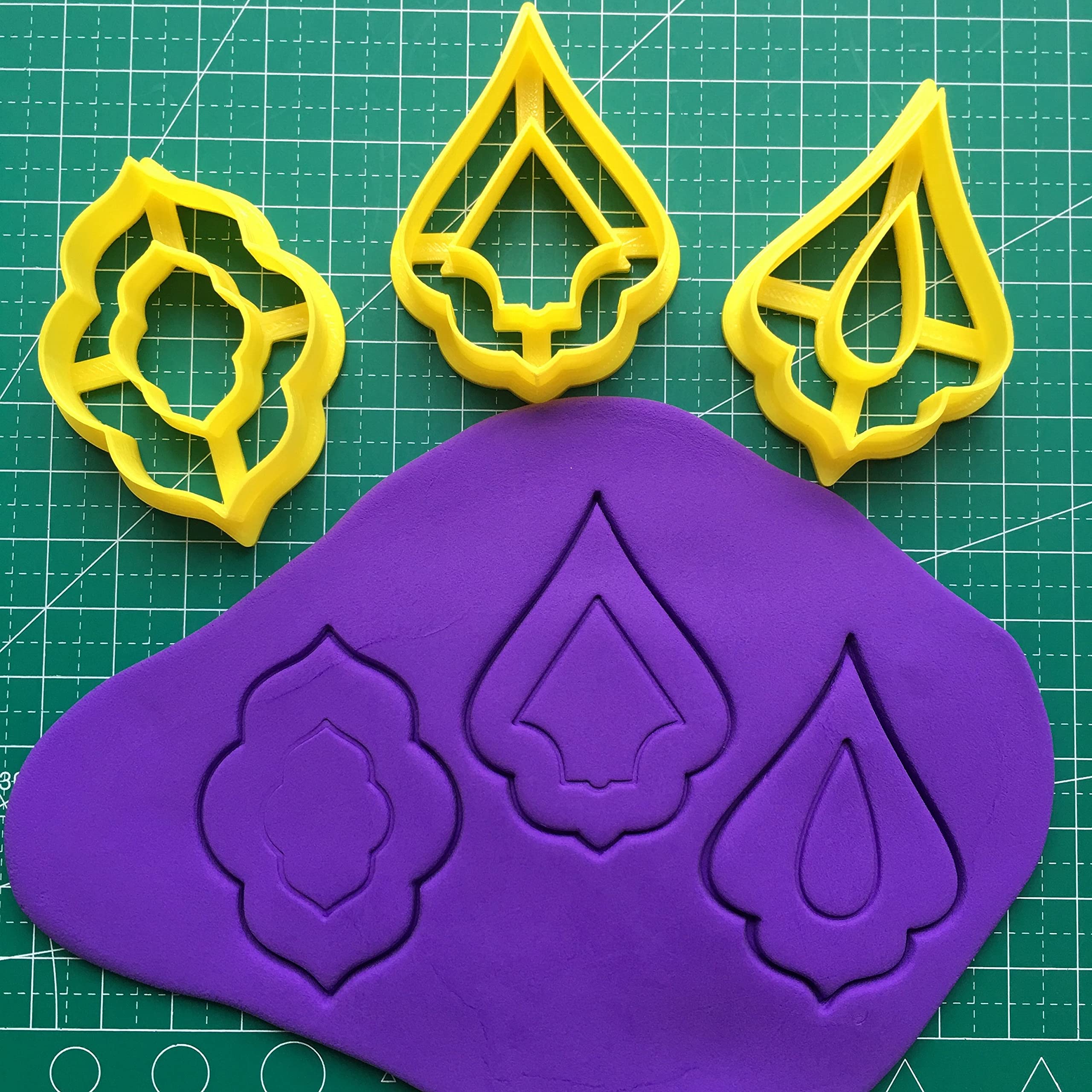 Chenrui 3 Pcs Moroccan Donut Shaped Cutters, Polymer Clay Cutters For Jewelry Making