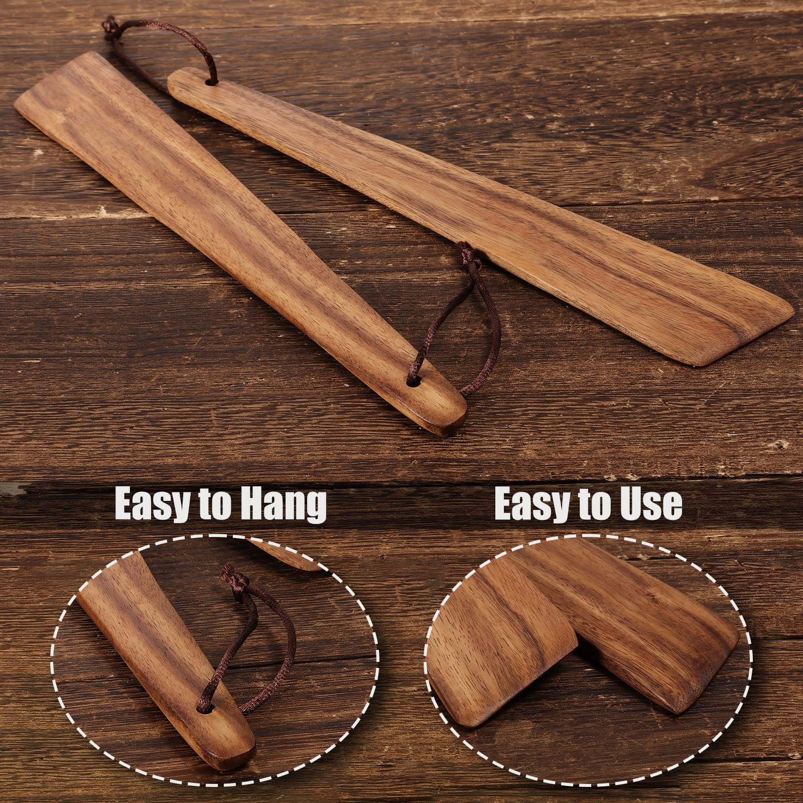 2Pcs Teak Wooden Spatula, 25Cm/ 9.8 Inch Flat Wooden Turner Non-Stick Kitchen Spatula Set Egg Scraper Wood Cooking Utensil For S
