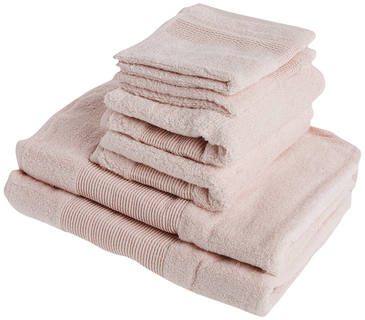 Modern Threads Air Cloud 6-Piece Towel Set - 100% Zero-Twist Cotton, 500 Gsm, Quick Dry & Plush, Blush