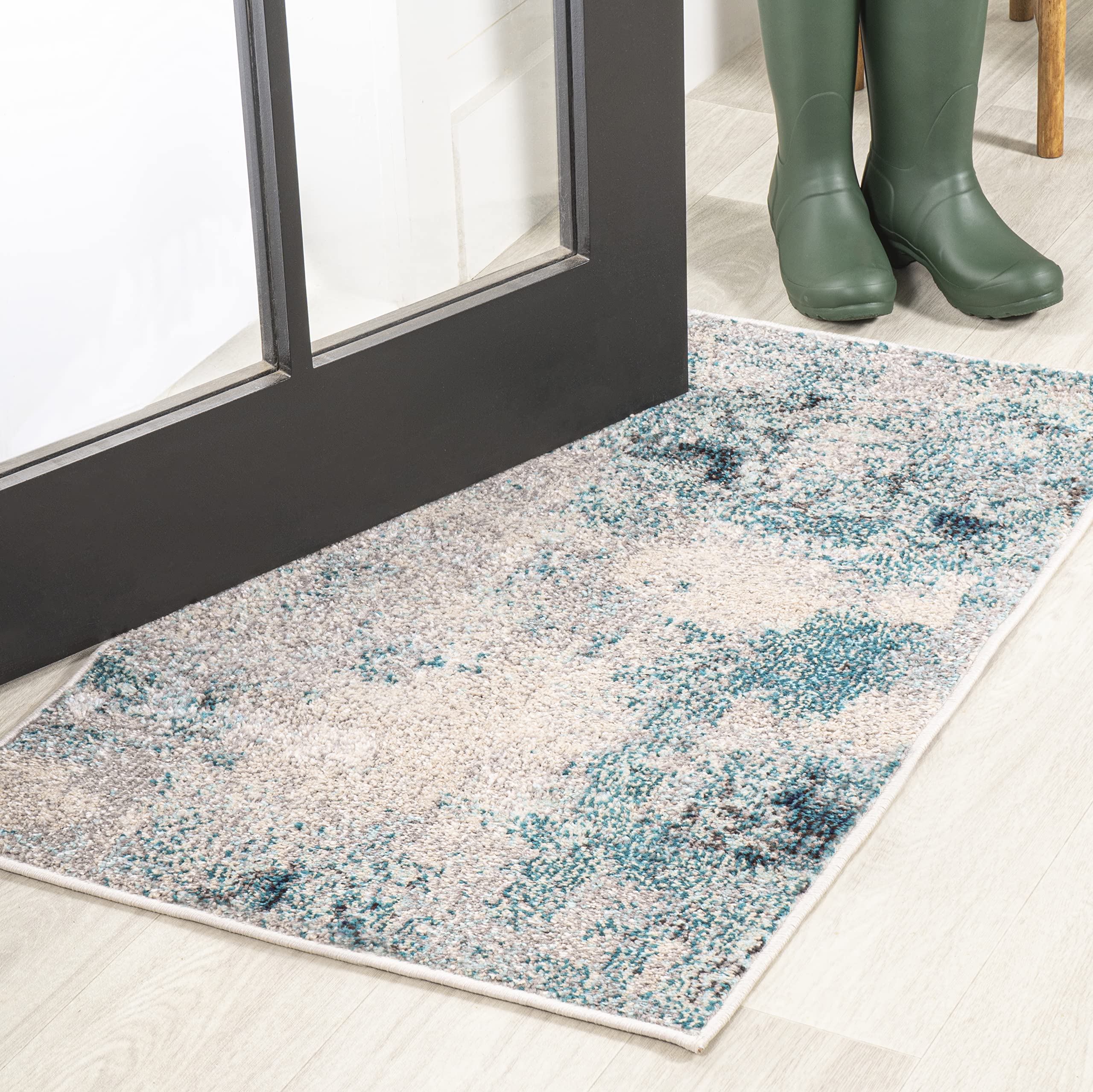 JONATHAN Y CTP104A-5SQ Contemporary POP Modern Abstract Vintage 5 Square Area -Rug, Transitional, Bohemian, Vintage, Non-Sheddi