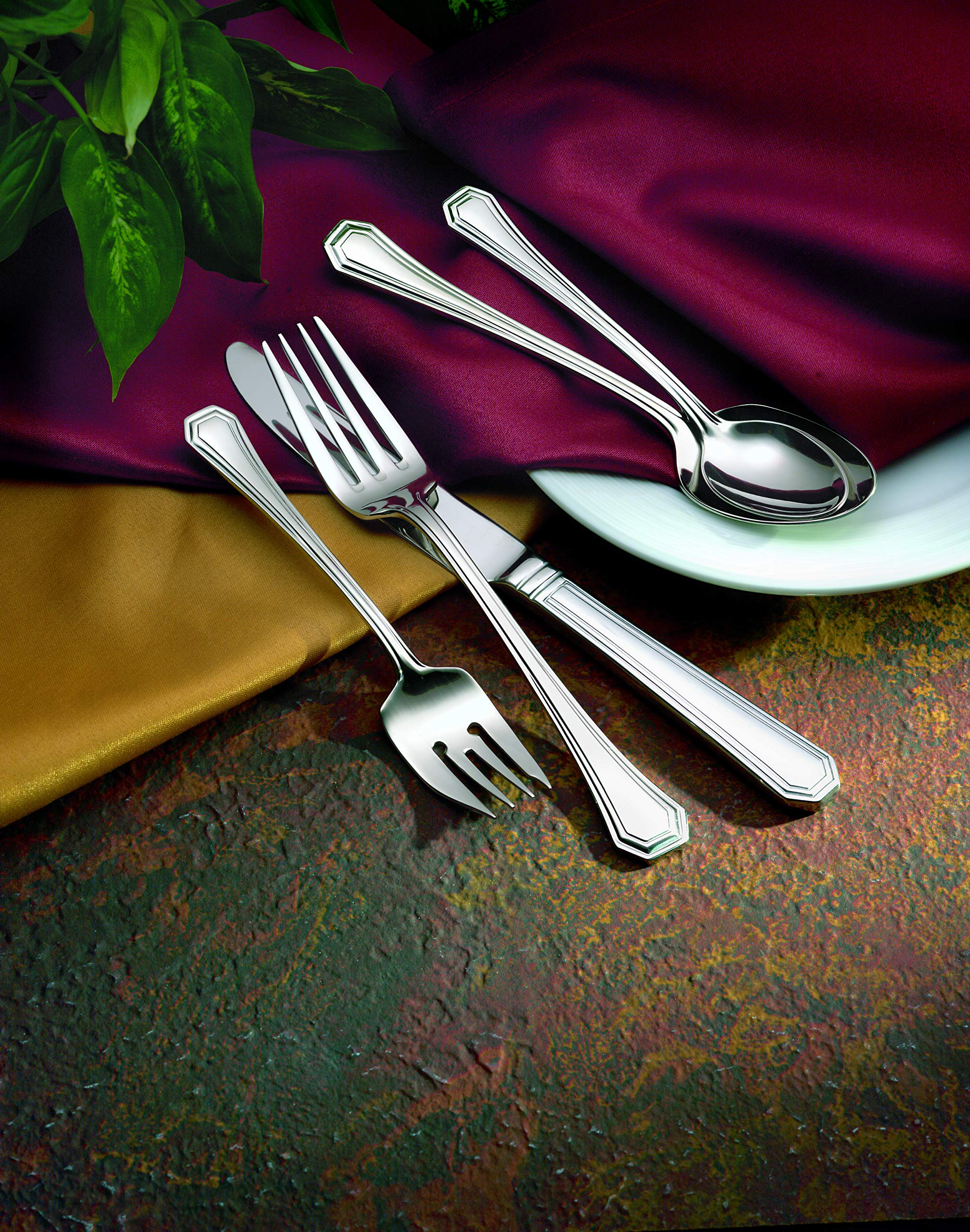 Oneida Oval Bowl Soup/Dessert Spoons Flatware, Set Of 12, Silver