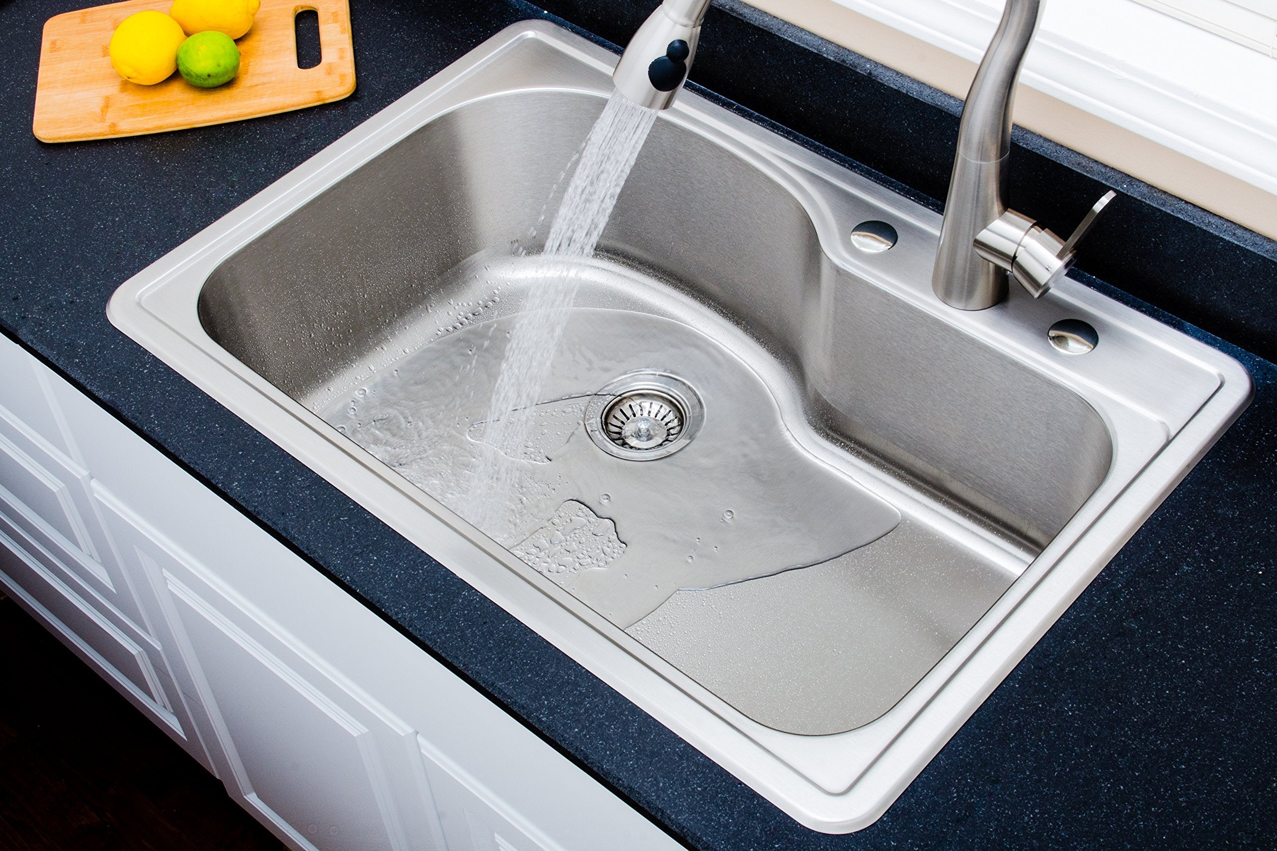 Wells Sinkware 18 Gauge Offset Single Bowl Topmount Stainless Steel Kitchen Sink