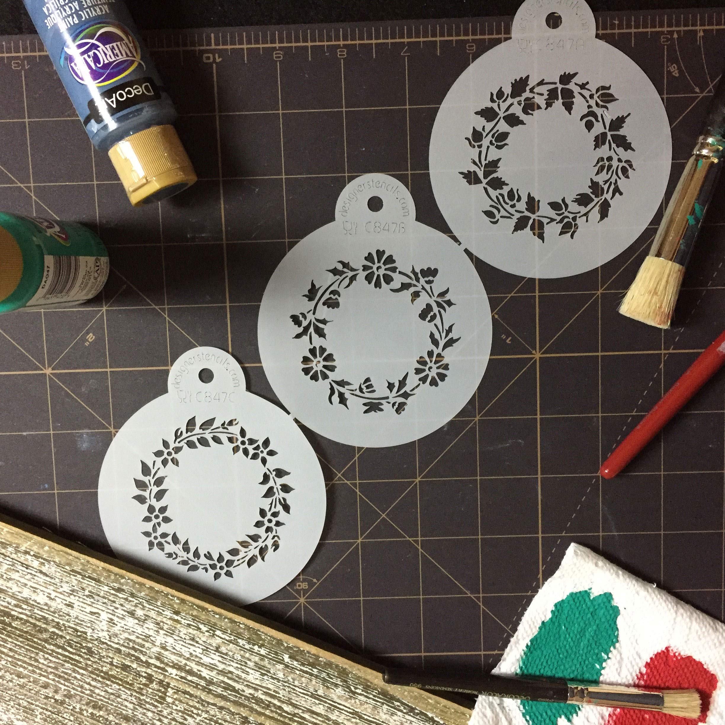Flower Chain Cookie Stencil Set By Designer Stencils