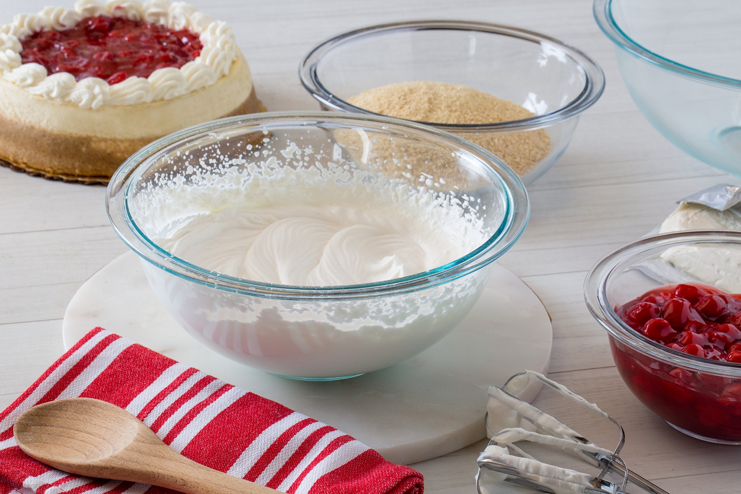 Pyrex 4QT Clear Mixing Bowl, Glass, Model 6001043, Durable and Versatile Kitchen Essential, Perfect for Baking and Cooking