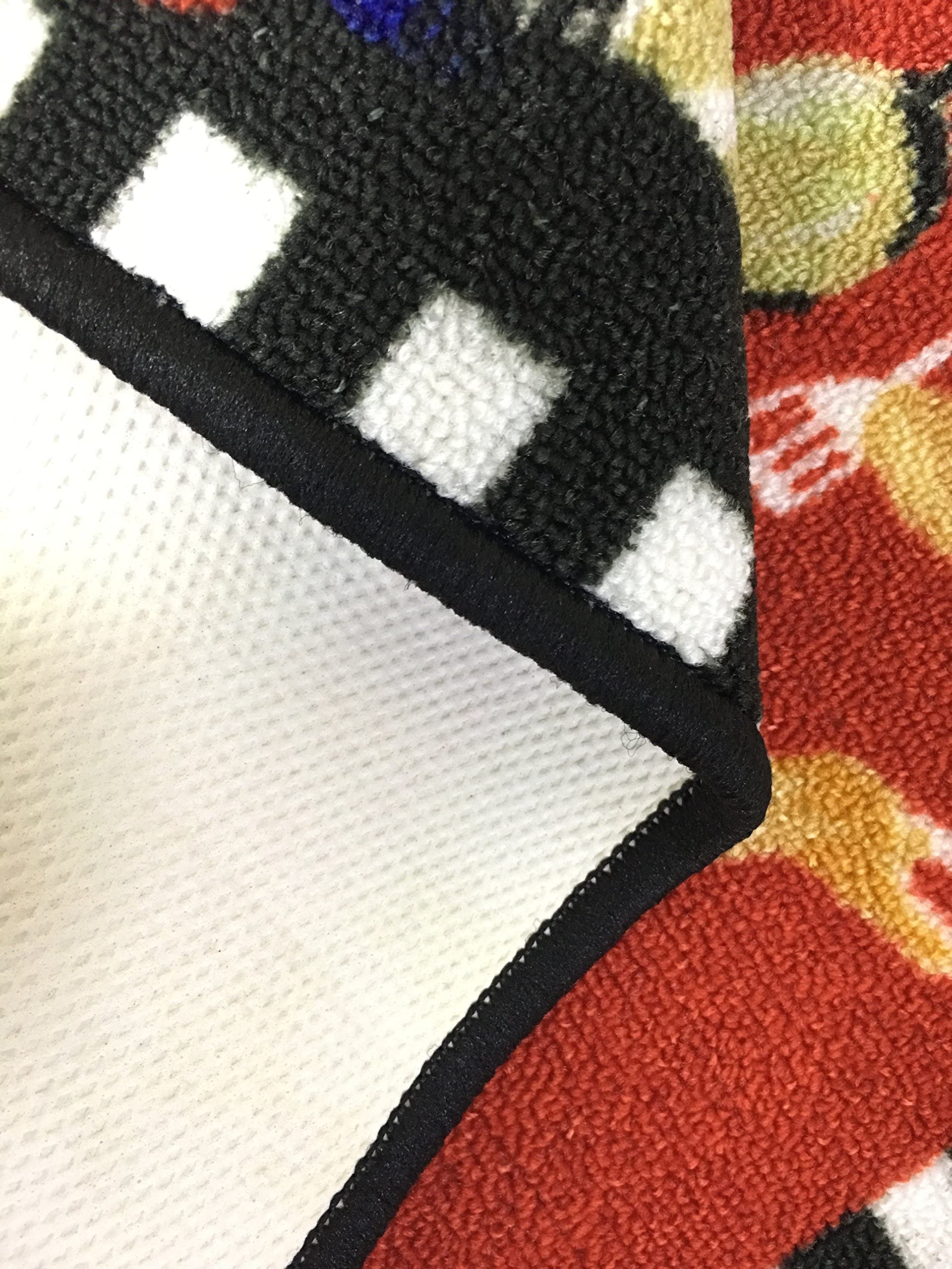 EUCH 2 Piece Kitchen Mat Rubber Backing Carpet Doormat Runner Bathroom Rug Set 17''x47''+17''x23'' (Big Three Chef)