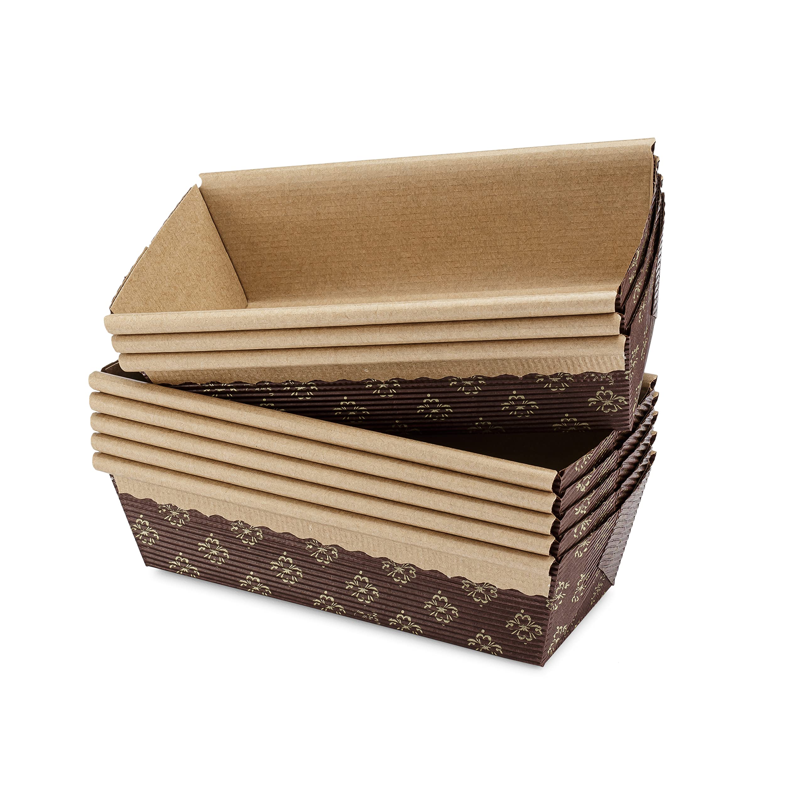 Kitchen Supply Wholesale Junior Loaf Pan Italian Paper Bakers (25-Pack, 6 X 2.5 X 2 Inch)