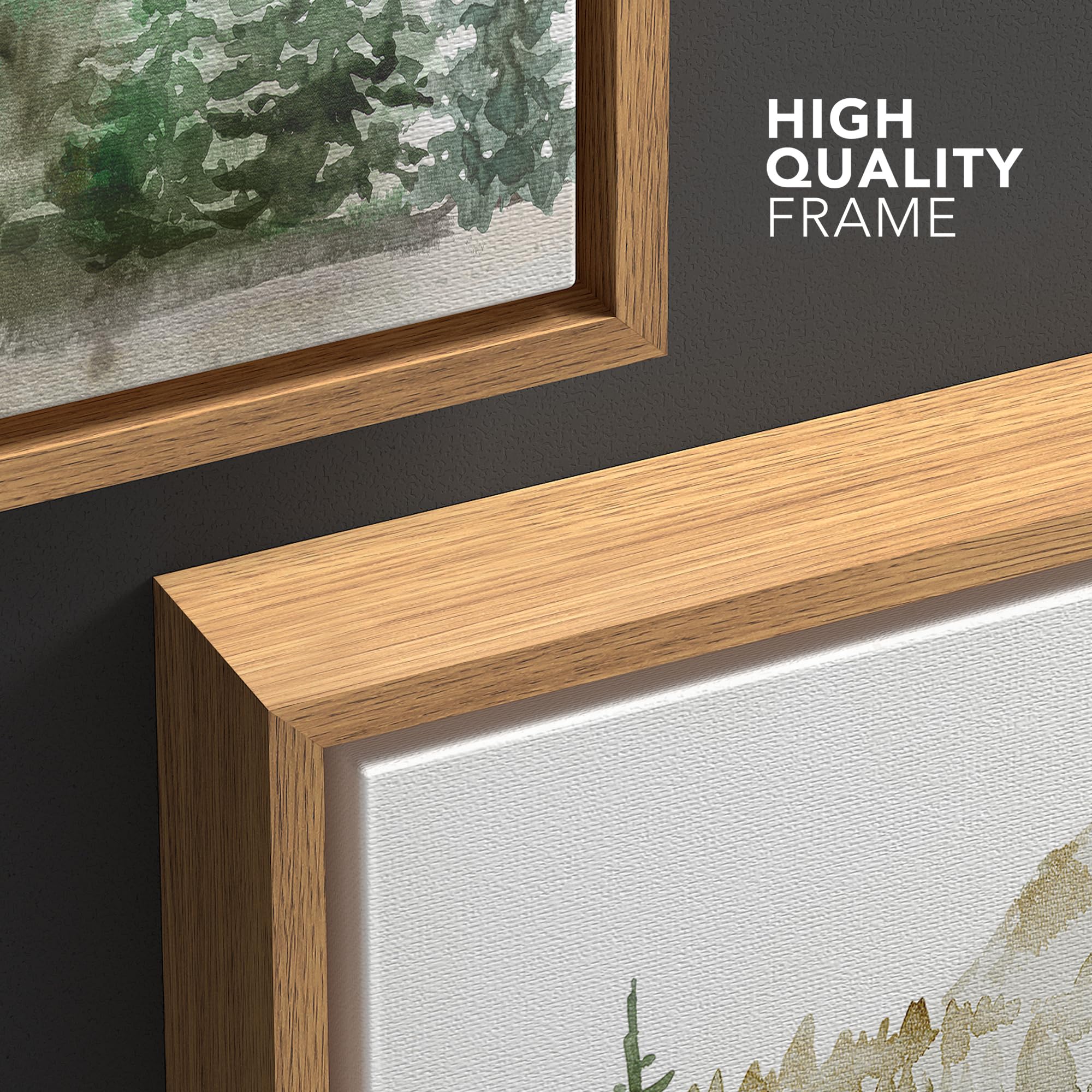 Wall26 Framed Canvas Print Wall Art Watercolor Mountain Forest Landscape Nature Wilderness Illustrations Modern Rustic Scenic Co