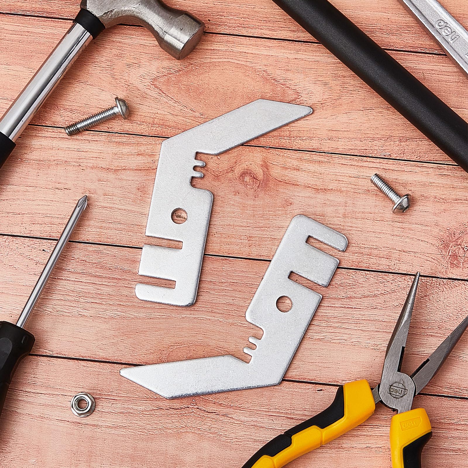 3'' Double Crossbar Hanger Wedding Valance Hanger For Backdrop, Pipe And Drape Backdrop Stand Kit Double Backdrop Stand (8 Pcs)