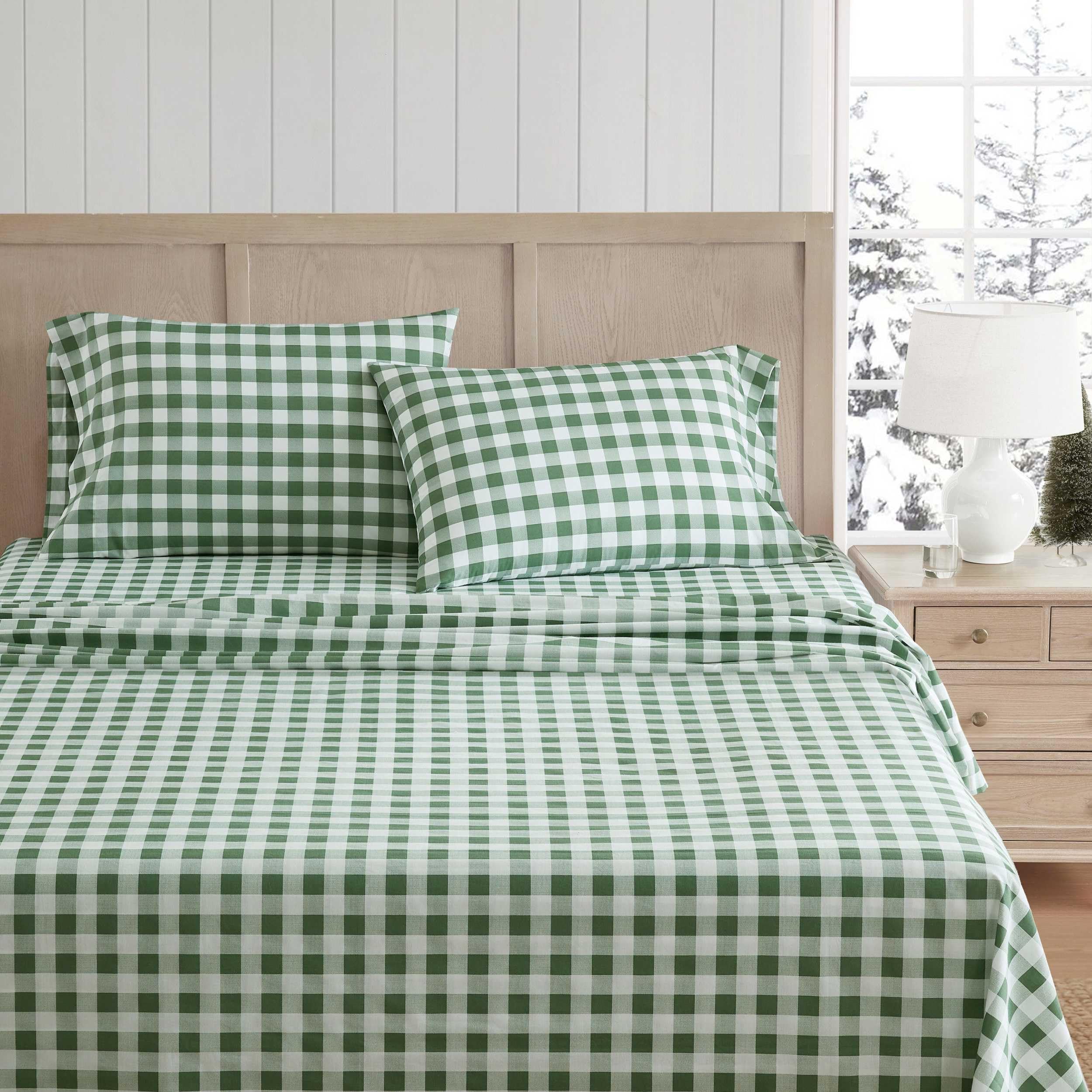 Martha Stewart  Twin Size Sheets Set, Crisp & Tailored Sheets W/A Naturally Smooth Cotton Percale Lightweight Feel  Bed Sheets