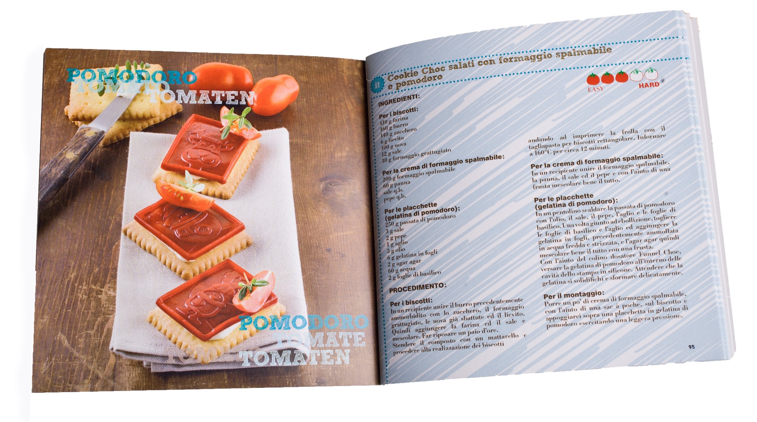 Silikomart 22.161.77.0065 Kit for Preparing Biscuits Topped with Chocolate  Brown and White