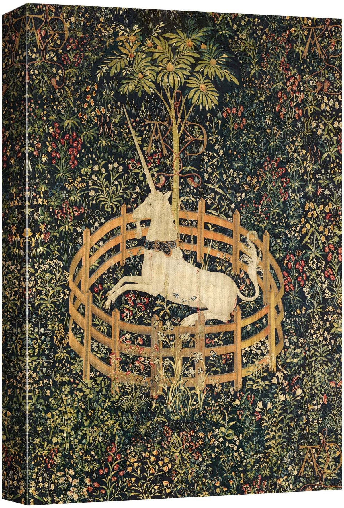 Wall26 Canvas Print Wall Art The Unicorn In Captivity (Unicorn Tapestries) Fantasy & Sci-Fi Historic Illustrations Modern Art Tr