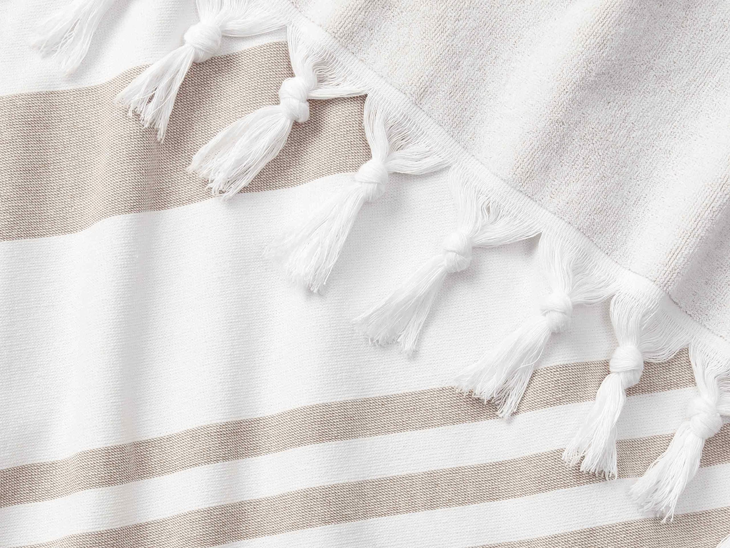 Laguna Beach Textile Co. Soft Turkish Fouta Beach Towel - Driftwood, 400 Gsm