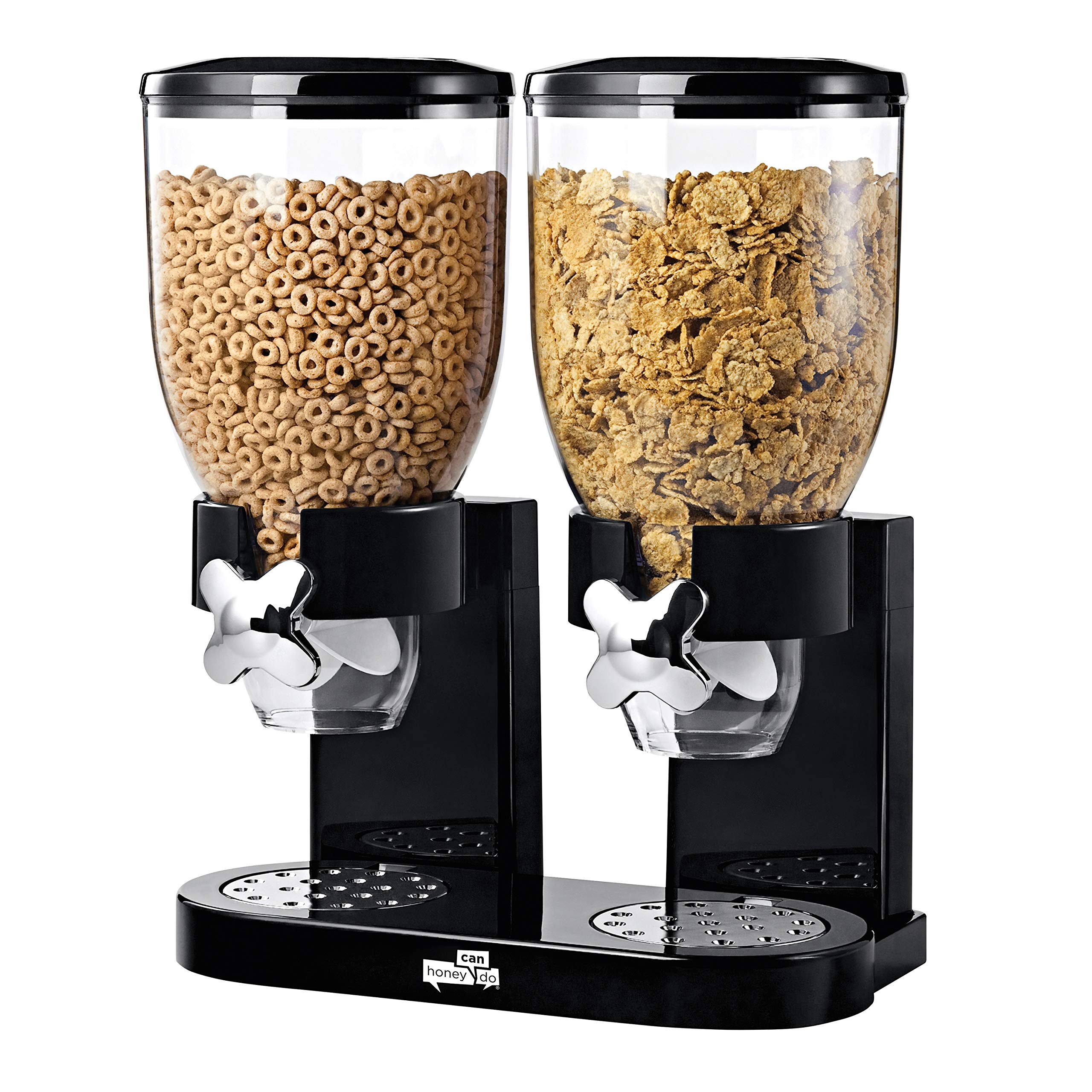Zevro /Gat200 Indispensable Dry Food Dispenser, Dual Control, Black/Chrome, Kch-06121