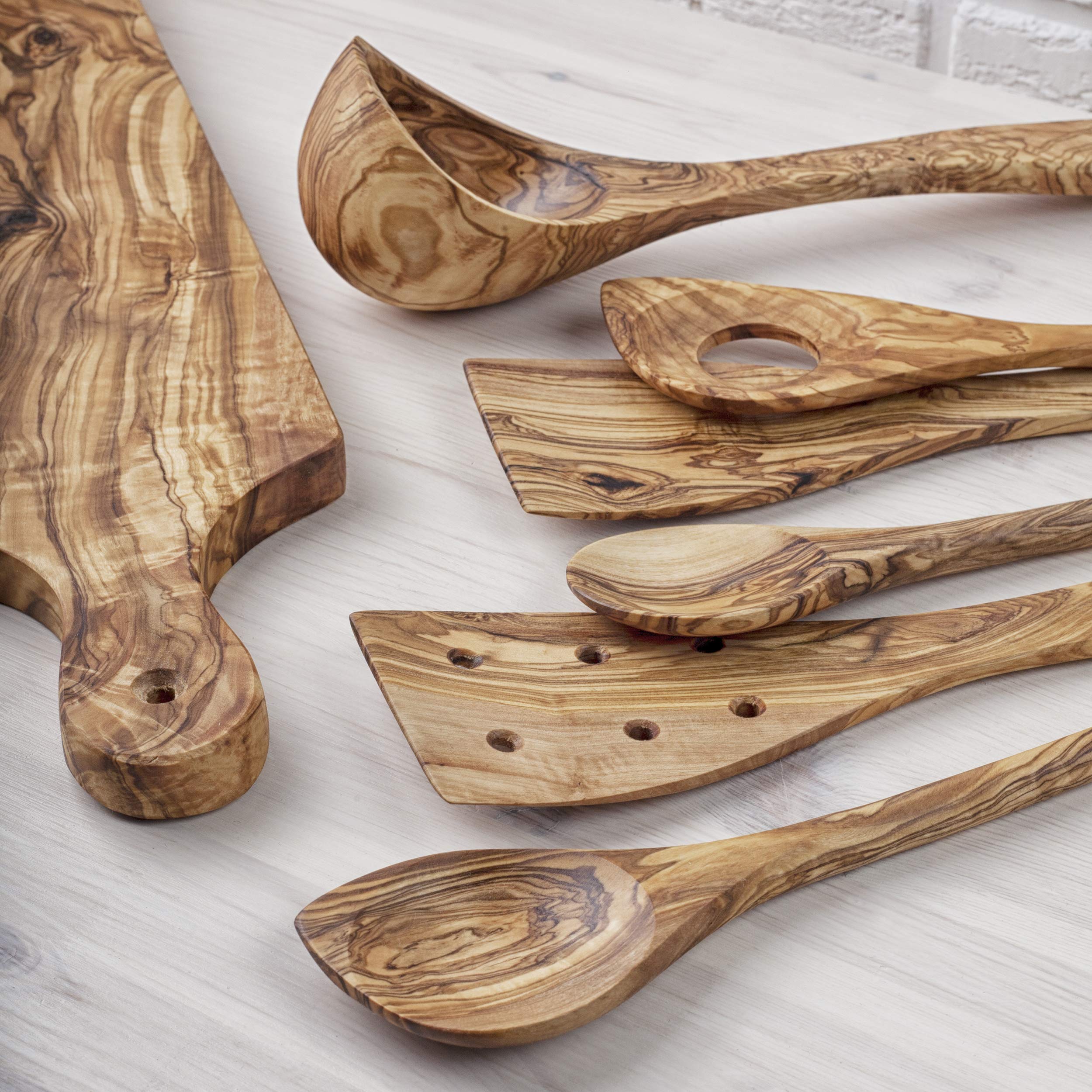 Forest Decor Wooden Spatula For Cooking, Wooden Spatula Set Of 2, Handcrafted, Olive Wood Kitchen Accessories, Wooden Utensils F