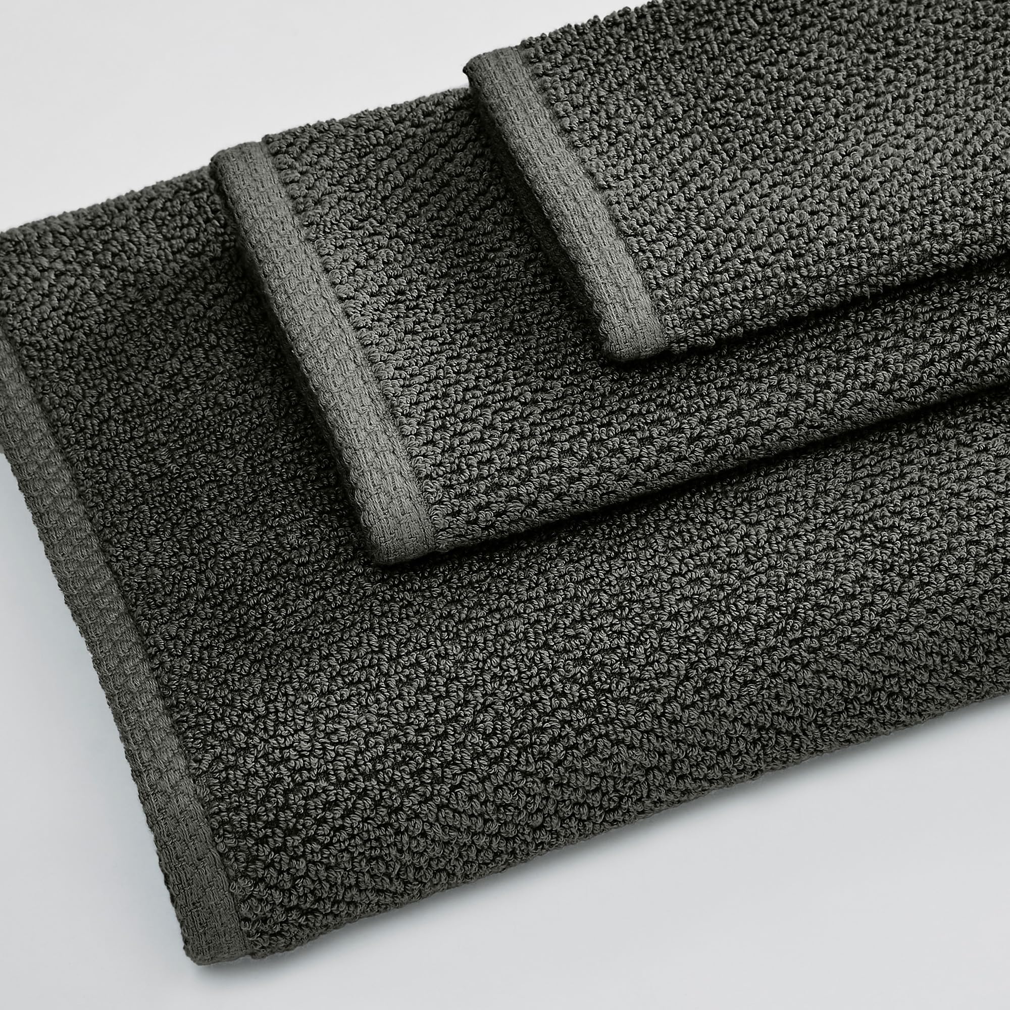 Dark Grey Bath Towels - 100% Cotton 4 Pack 52X30 Bath Towel Set - Absorbent, Quick-Drying, Durable Towels For Bathroom Decor - L